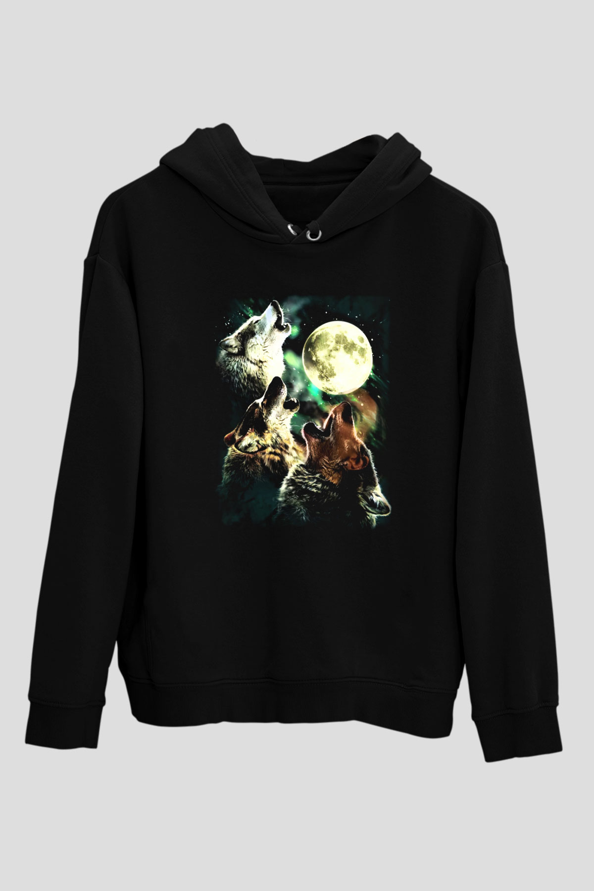 Kurt Siyah Unisex Hoodie