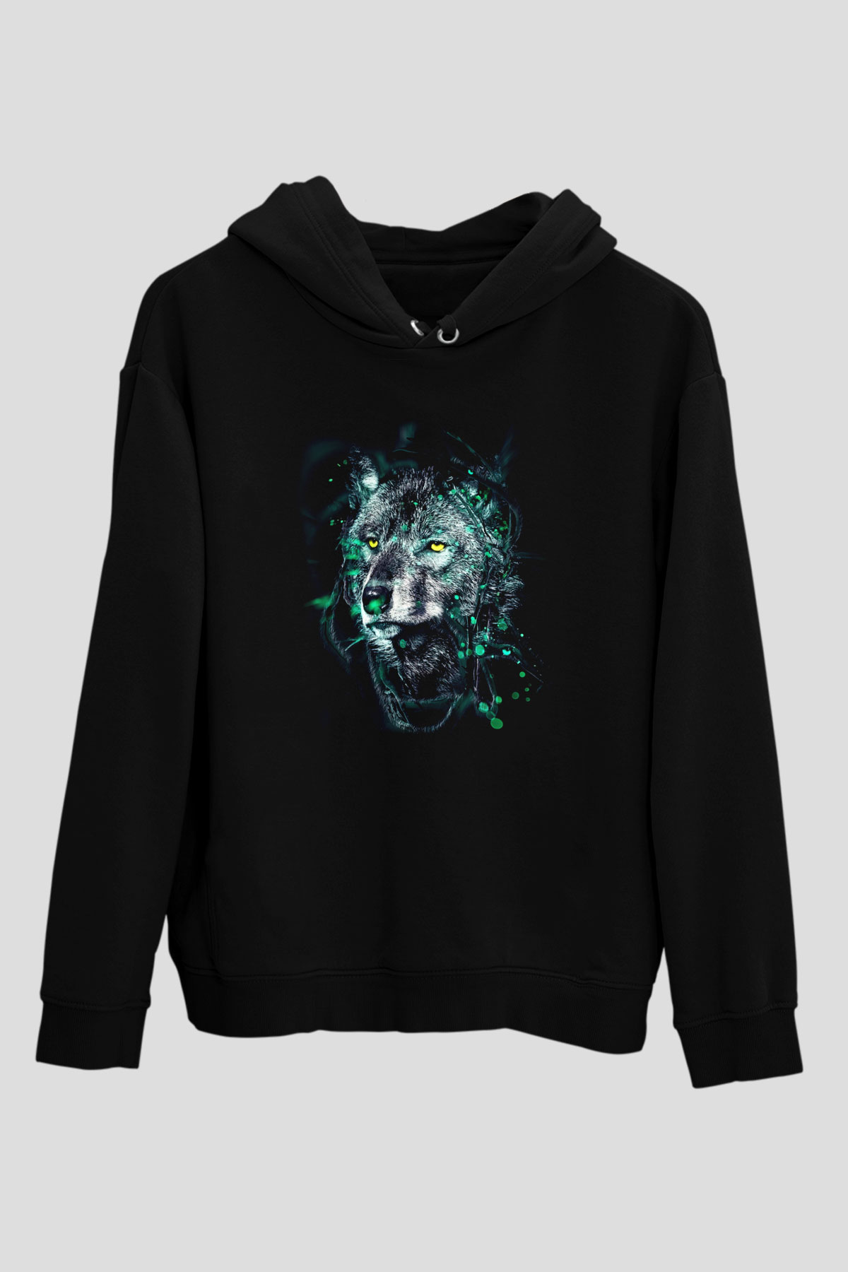 Kurt Siyah Unisex Hoodie