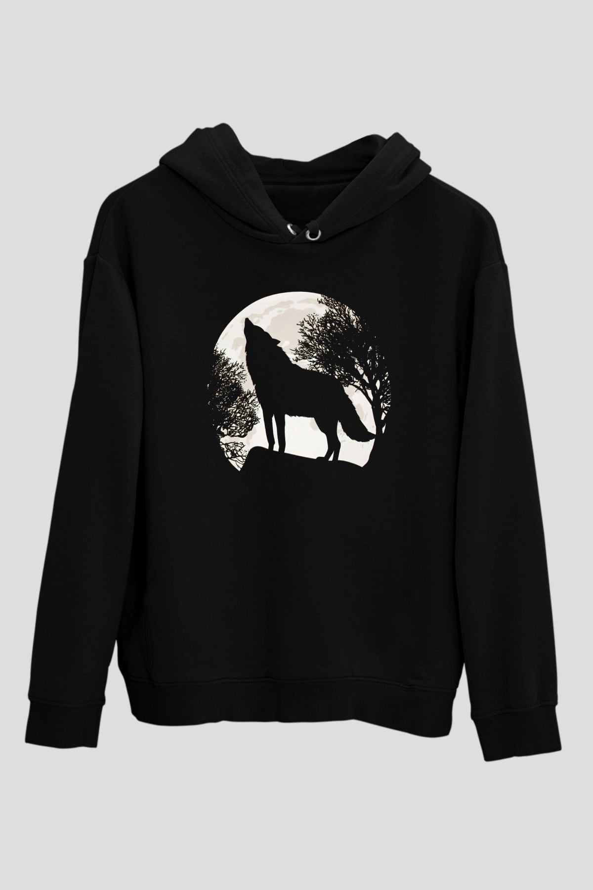 Kurt Siyah Unisex Hoodie
