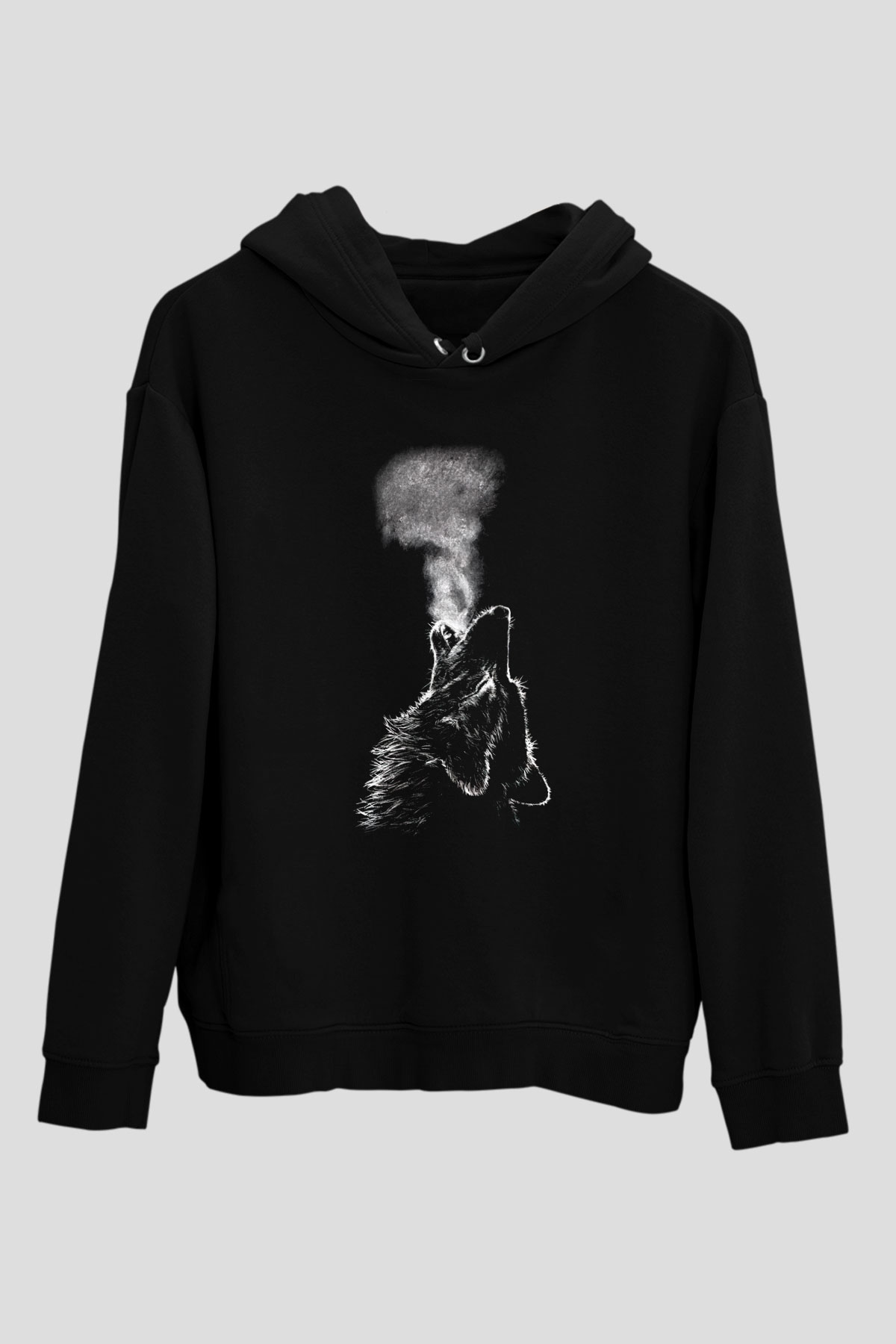 Kurt Siyah Unisex Hoodie
