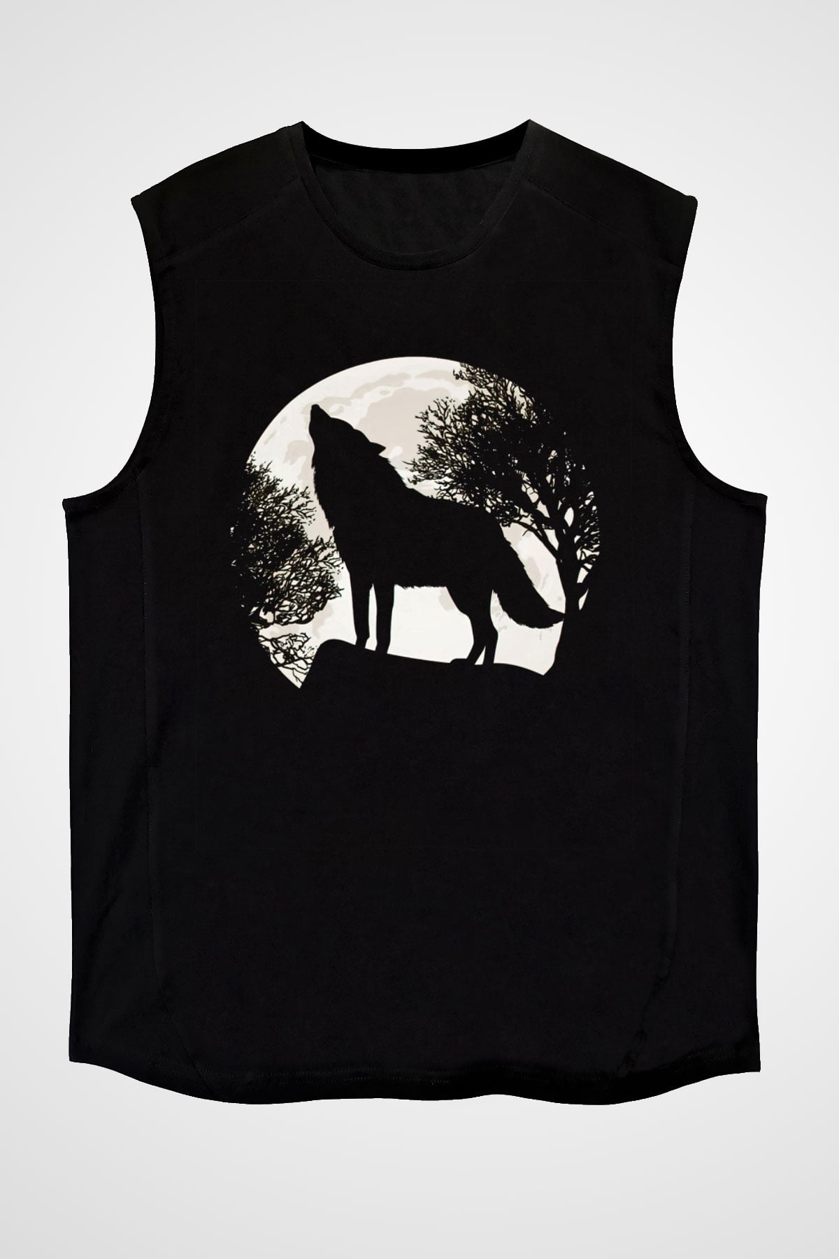 Kurt Siyah Unisex Kolsuz Tişört