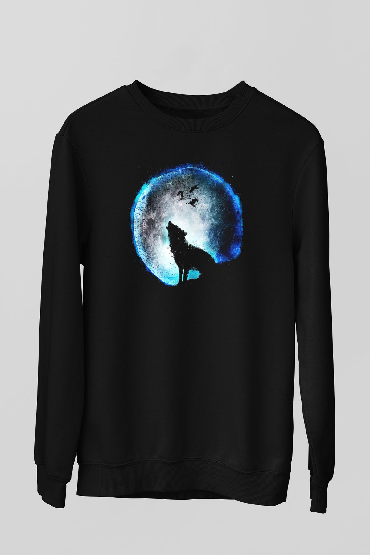 Kurt Siyah Unisex Sweatshirt