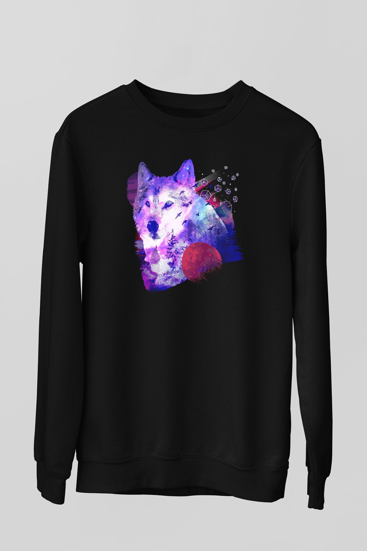 Kurt Siyah Unisex Sweatshirt