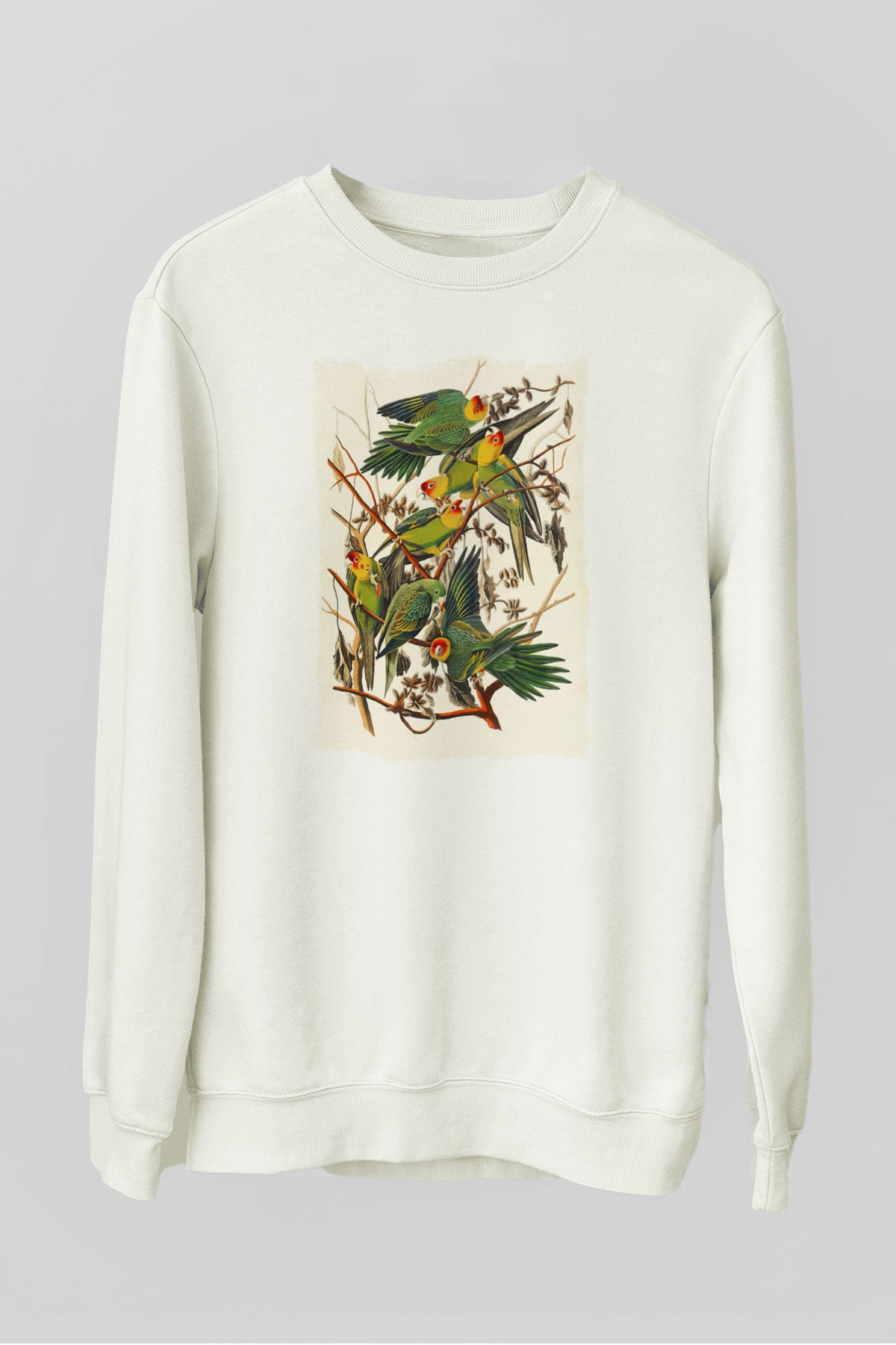 Kuş Beyaz Unisex Sweatshirt