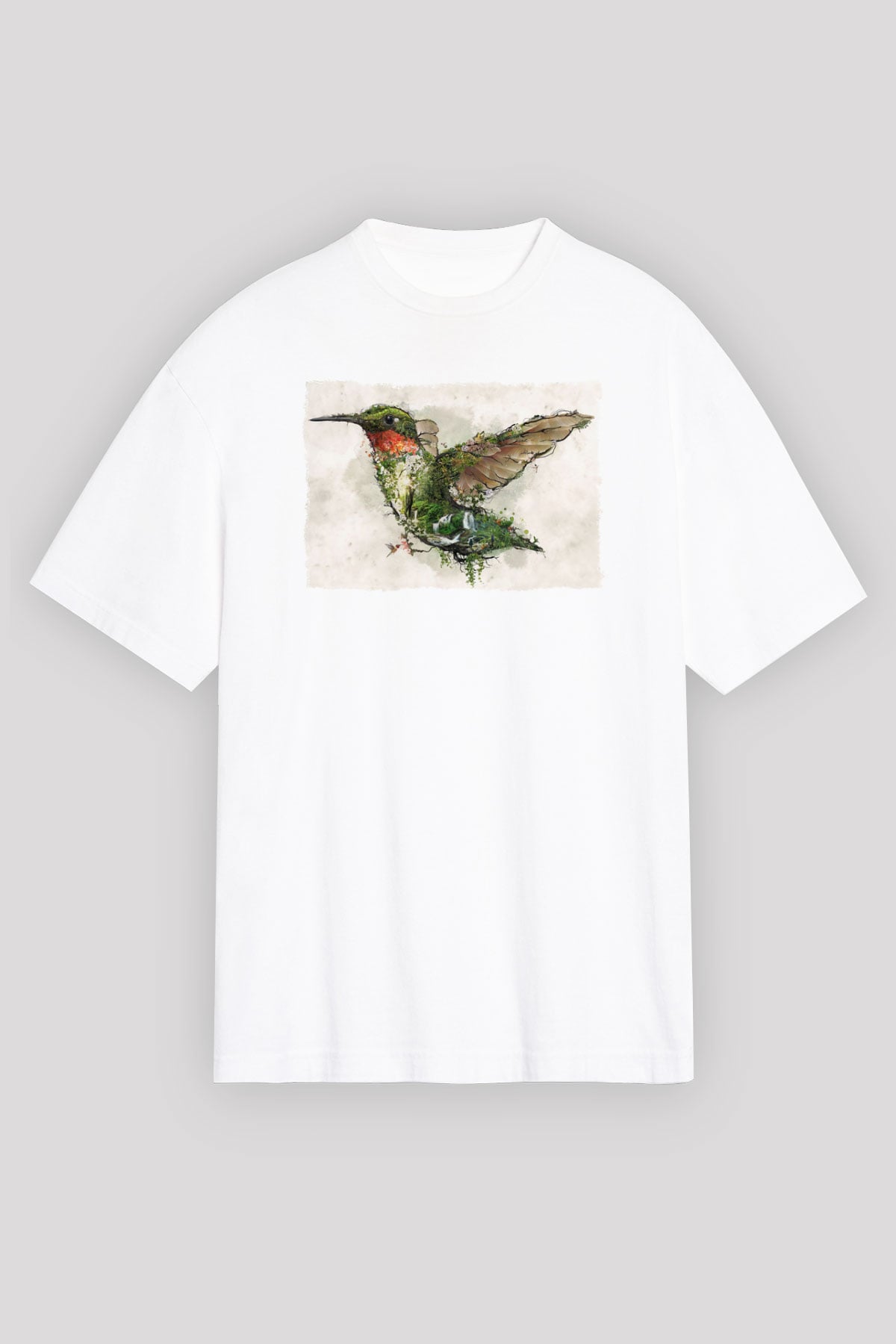 Kuş Beyaz Unisex Tişört T-Shirt - TişörtFabrikası