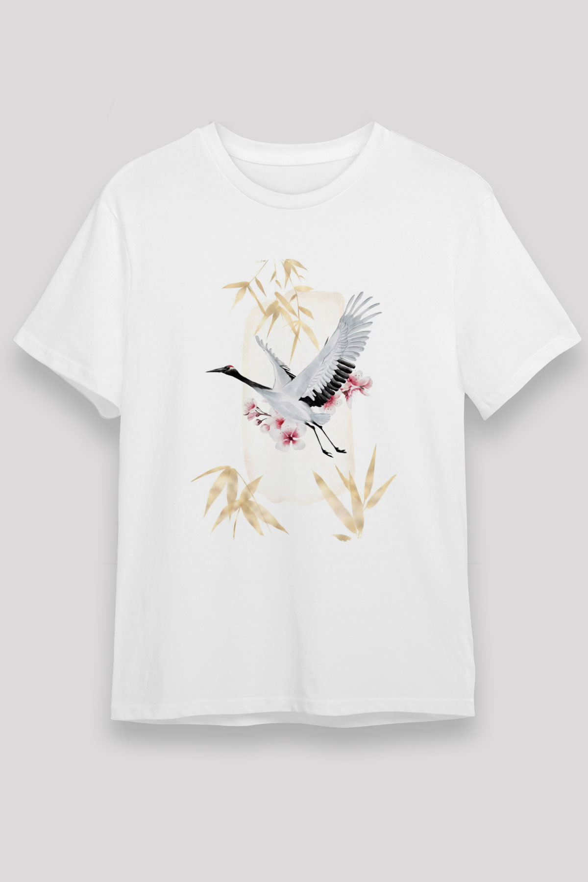 Kuş Beyaz Unisex Tişört T-Shirt - TişörtFabrikası