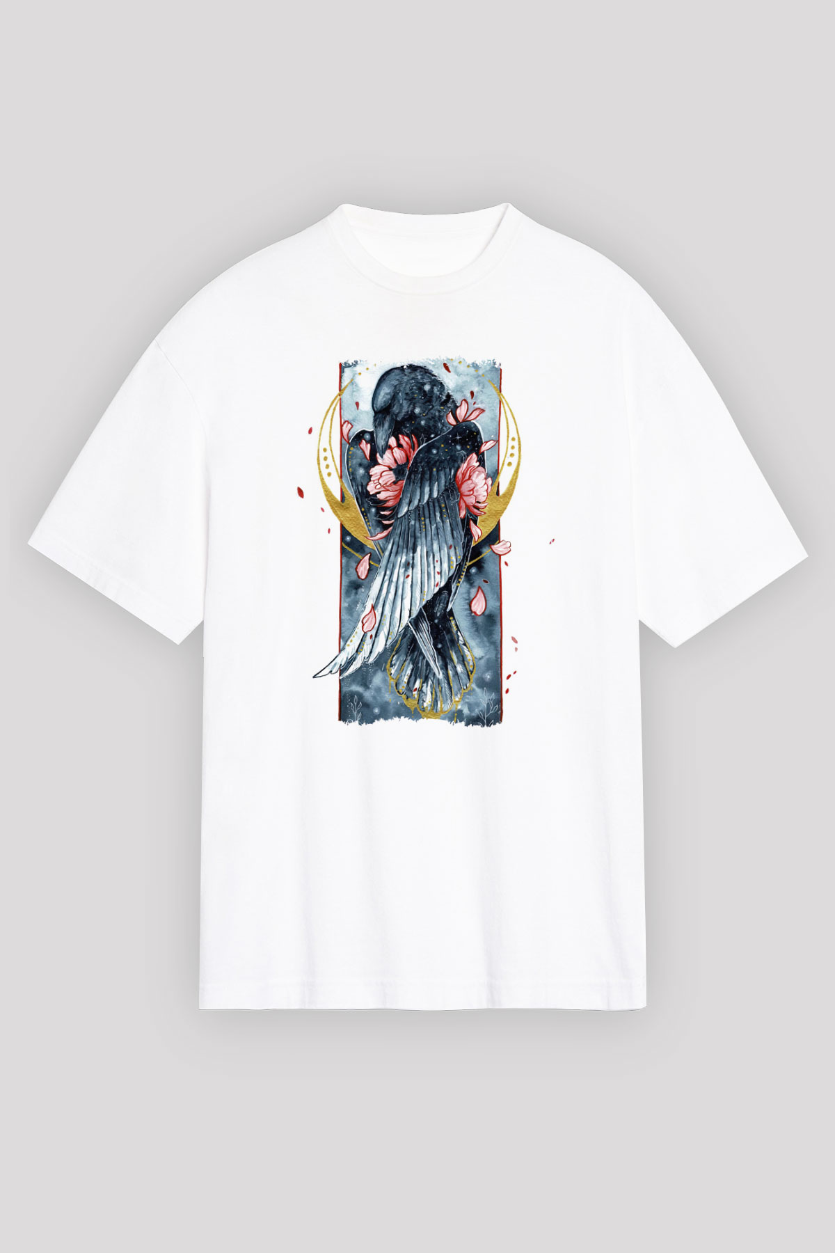 Kuş Beyaz Unisex Tişört T-Shirt - TişörtFabrikası