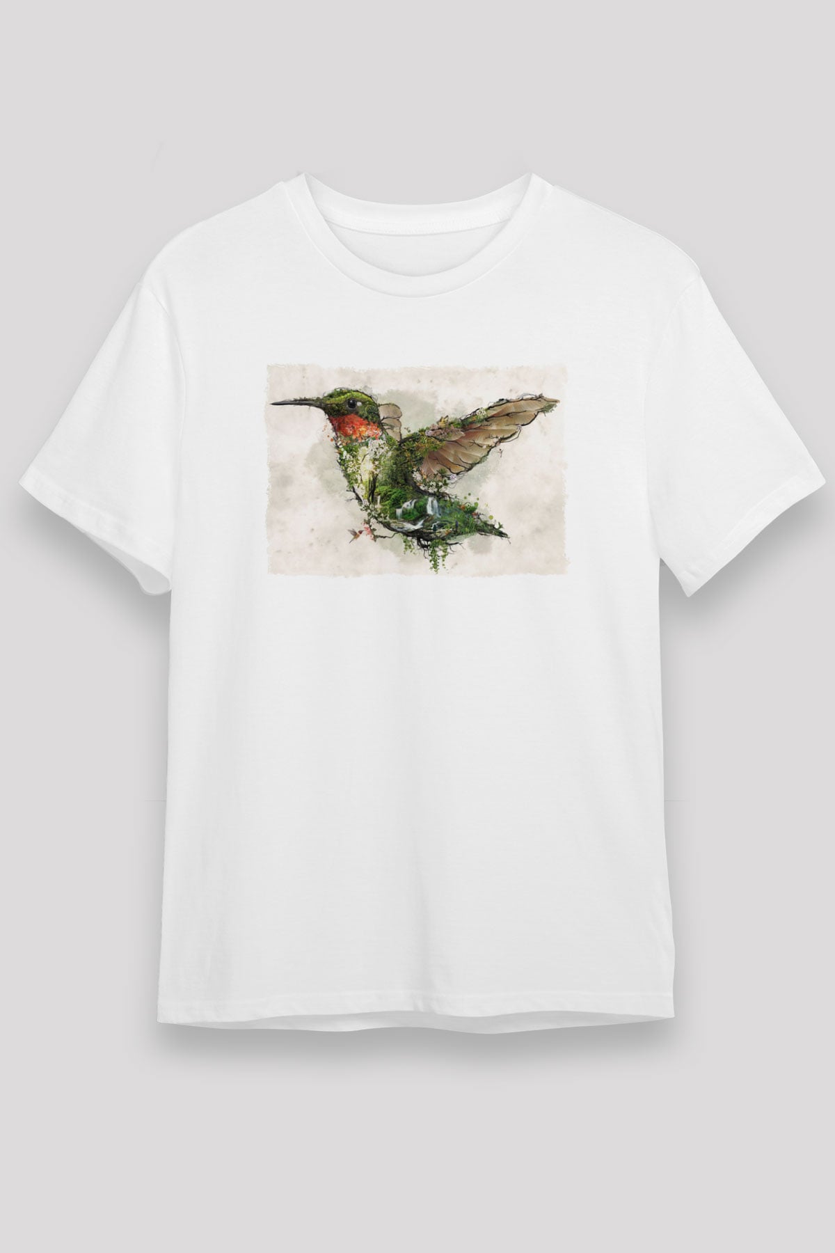 Kuş Beyaz Unisex Tişört T-Shirt - TişörtFabrikası