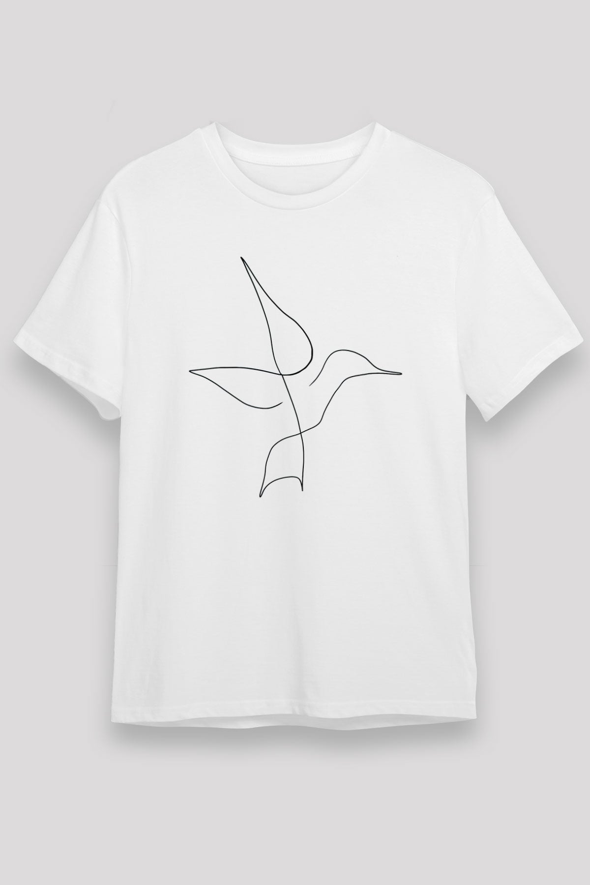 Kuş Beyaz Unisex Tişört T-Shirt - TişörtFabrikası