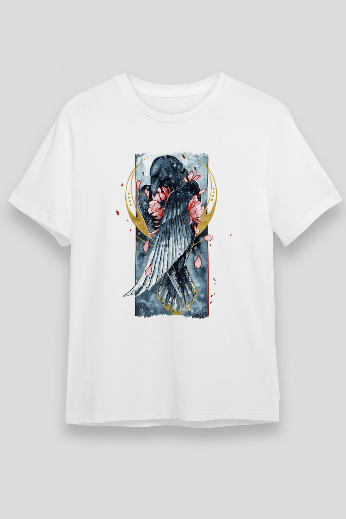 Kuş Beyaz Unisex Tişört T-Shirt - TişörtFabrikası