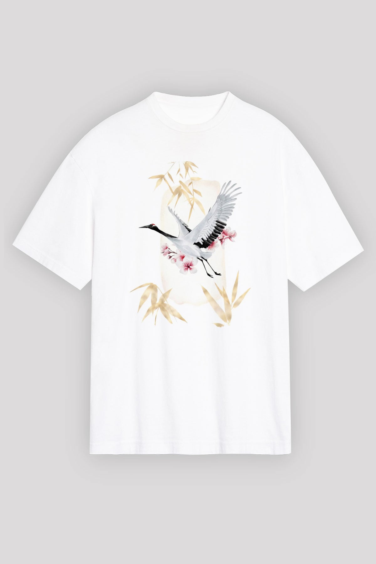 Kuş Beyaz Unisex Tişört T-Shirt - TişörtFabrikası
