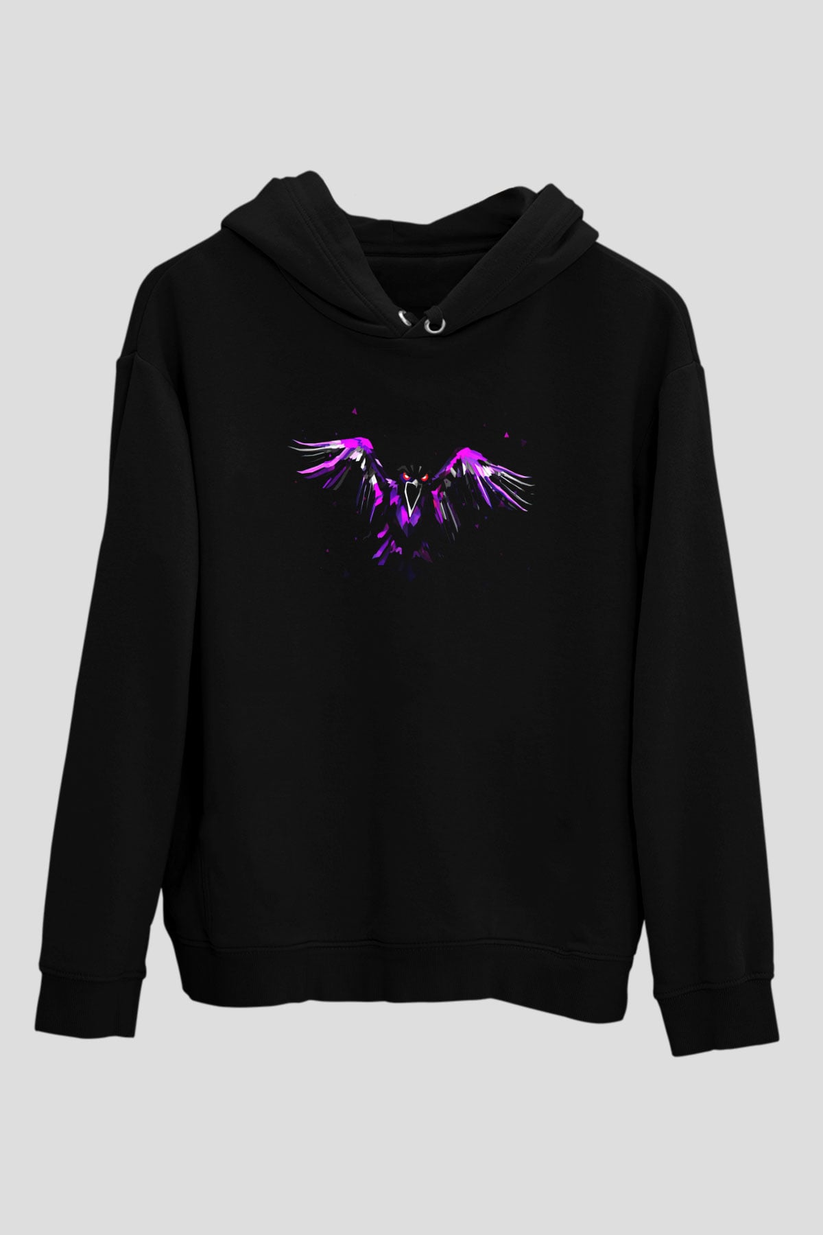 Kuş Siyah Unisex Hoodie