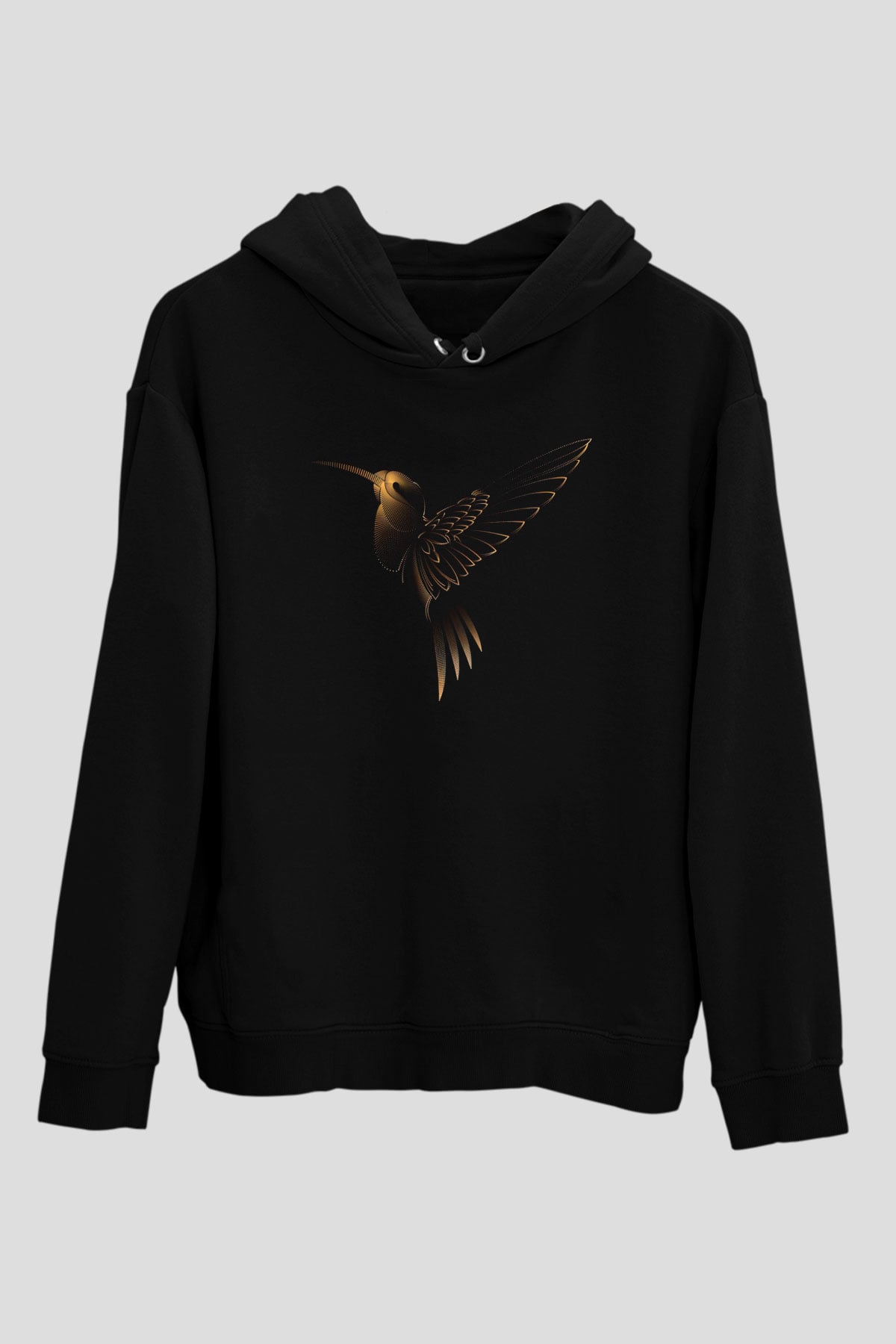 Kuş Siyah Unisex Hoodie