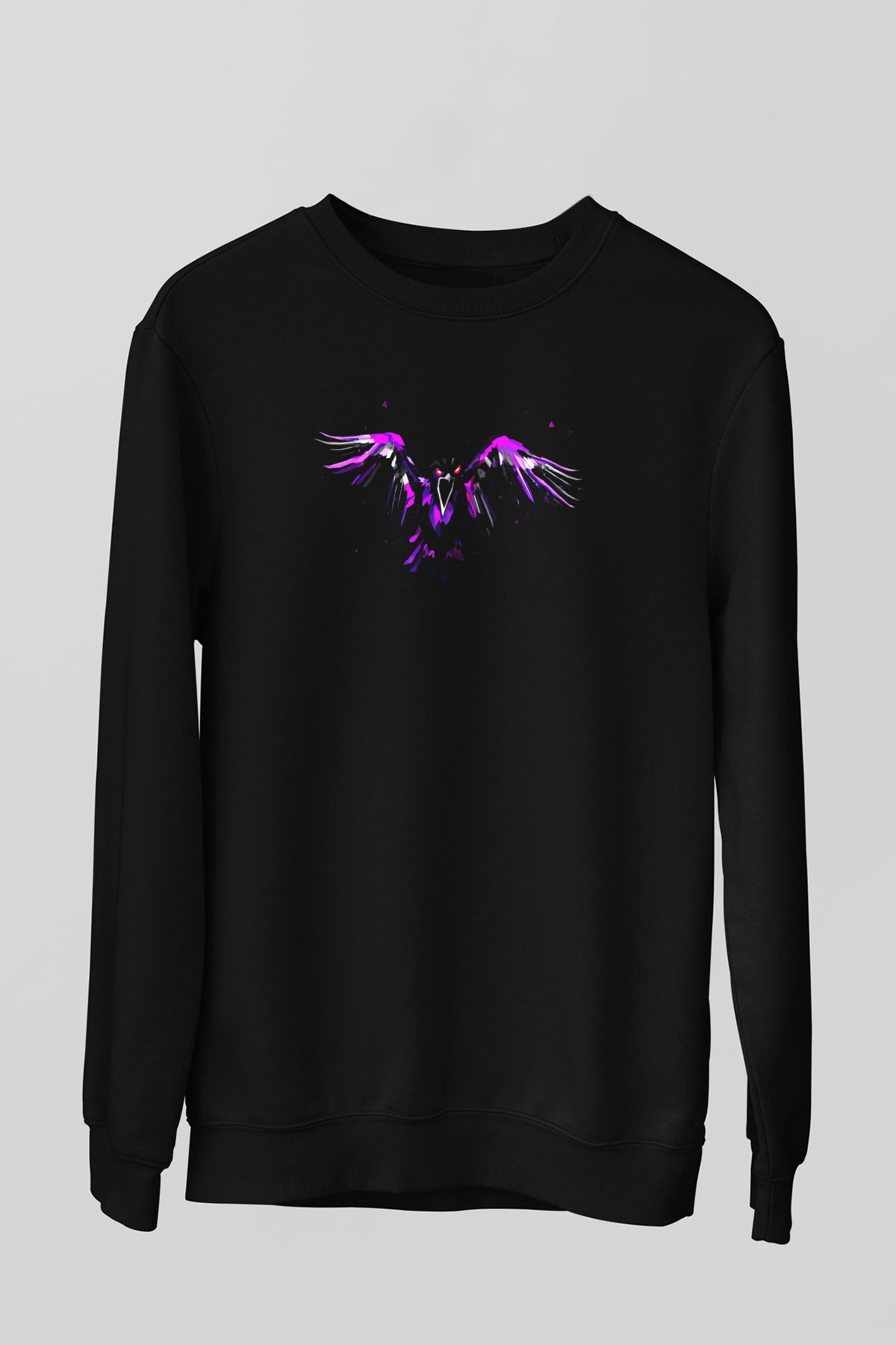 Kuş Siyah Unisex Sweatshirt