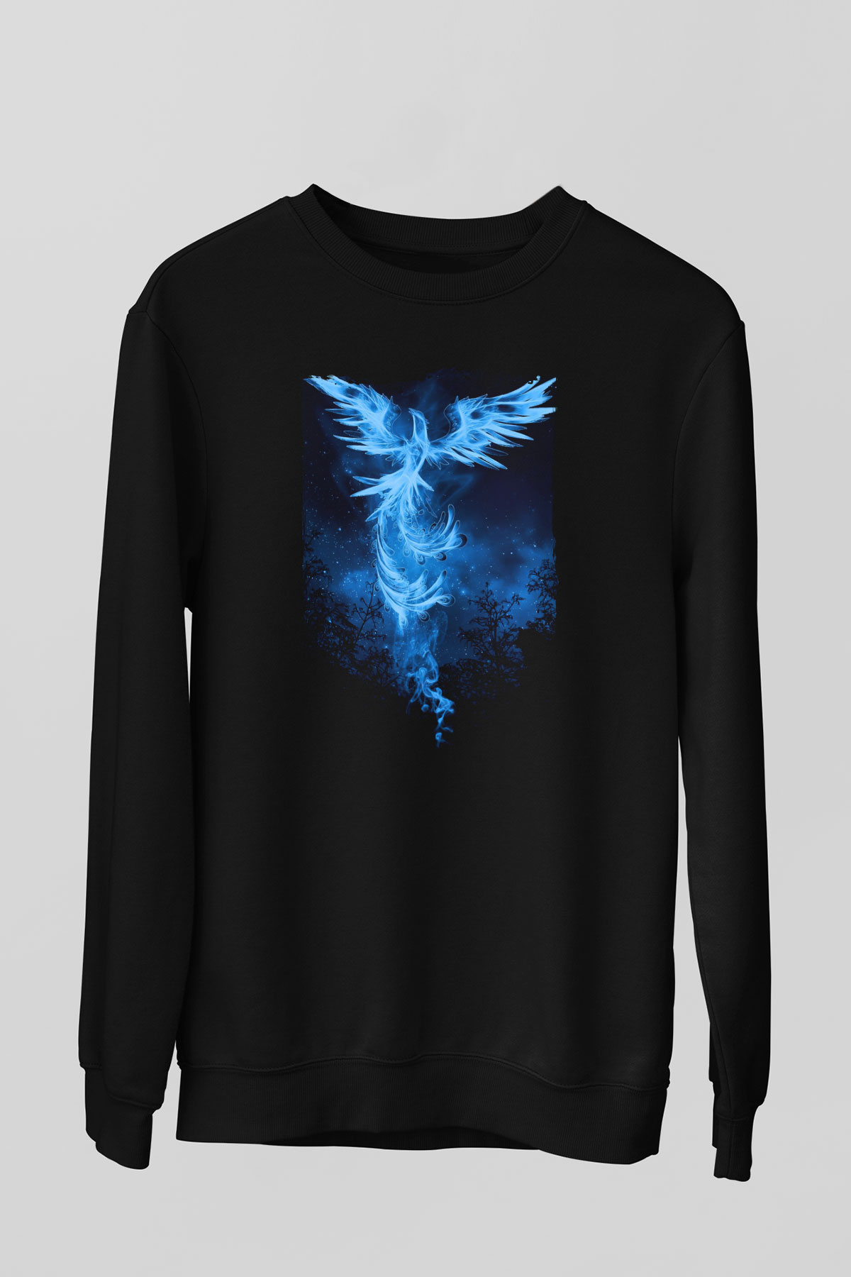 Kuş Siyah Unisex Sweatshirt