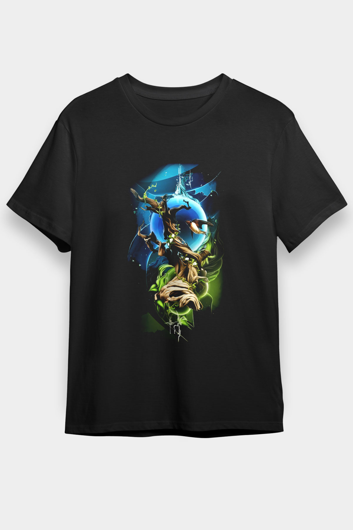 Kuş Siyah Unisex Tişört T-Shirt - TişörtFabrikası