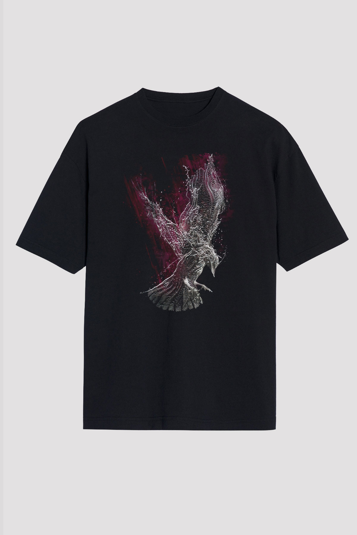 Kuş Siyah Unisex Tişört T-Shirt - TişörtFabrikası