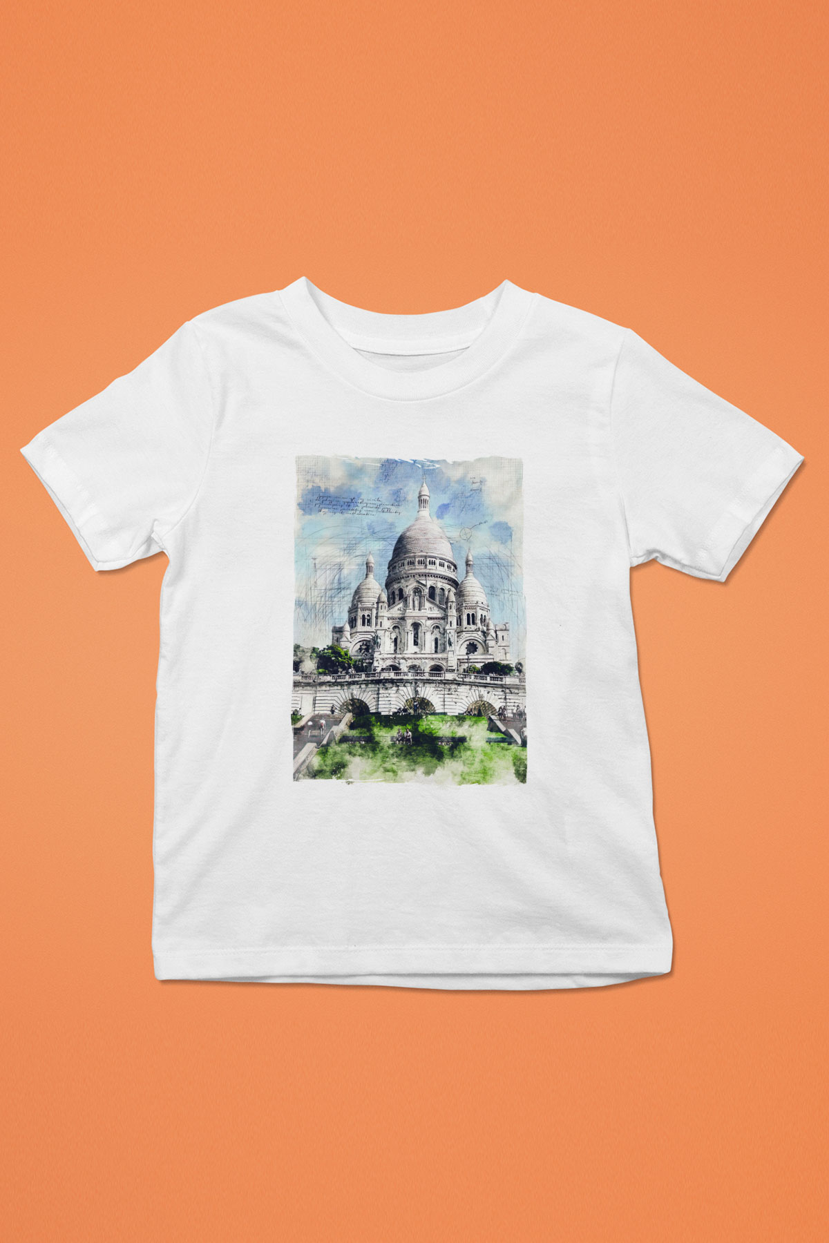 Kutsal Kalp Bazilikası Beyaz Unisex Çocuk Tişört