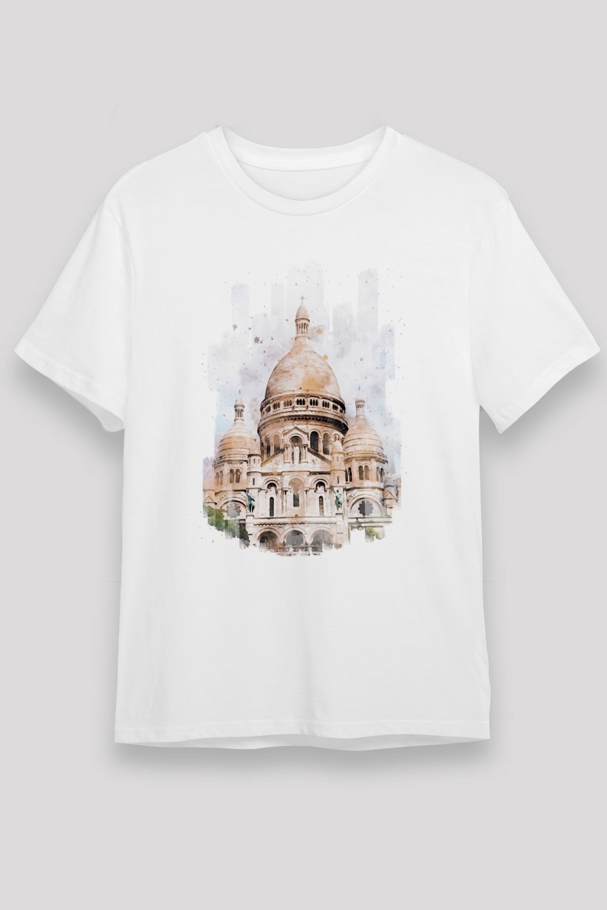 Kutsal Kalp Bazilikası Beyaz Unisex Tişört T-Shirt - TişörtFabrikası