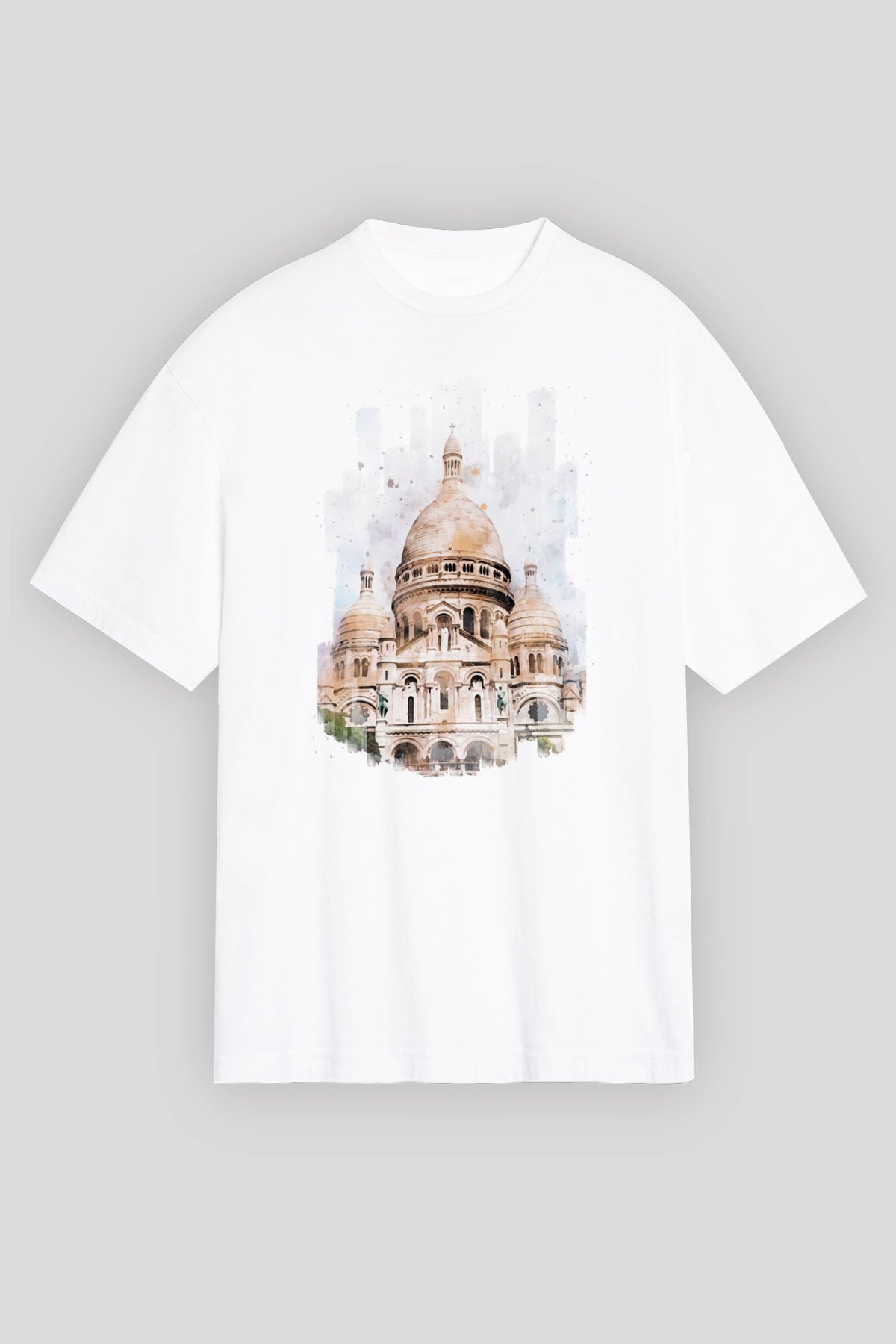 Kutsal Kalp Bazilikası Beyaz Unisex Tişört T-Shirt - TişörtFabrikası
