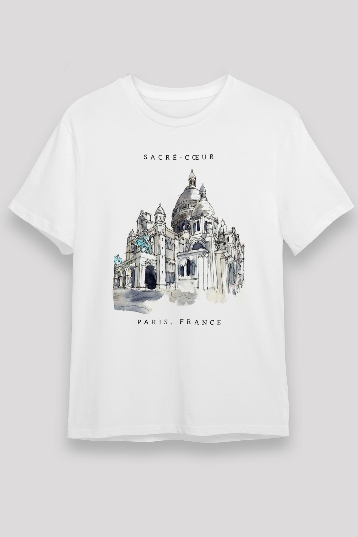 Kutsal Kalp Bazilikası Beyaz Unisex Tişört T-Shirt - TişörtFabrikası