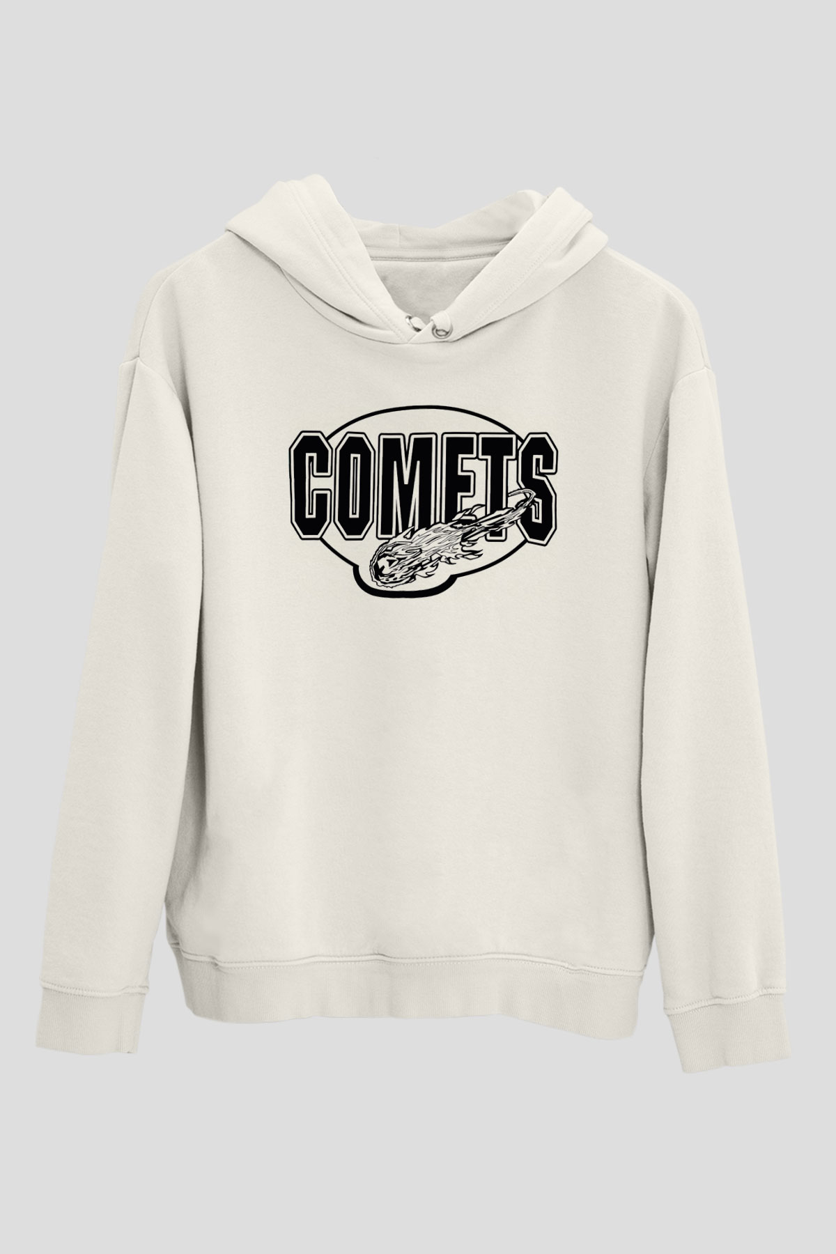 Kuyruklu yıldız Beyaz Unisex Hoodie