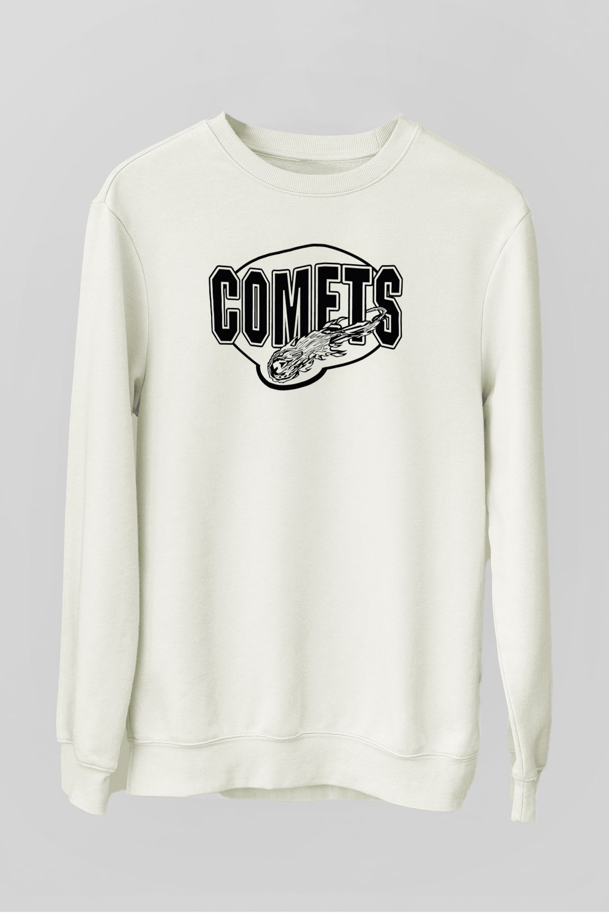 Kuyruklu yıldız Beyaz Unisex Sweatshirt