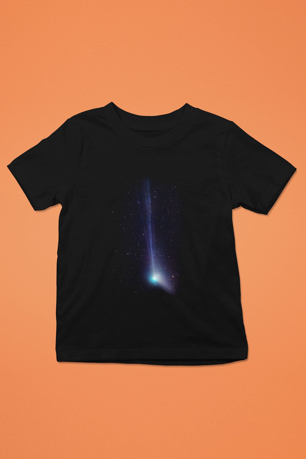 Kuyruklu yıldız Siyah Unisex Çocuk Tişört