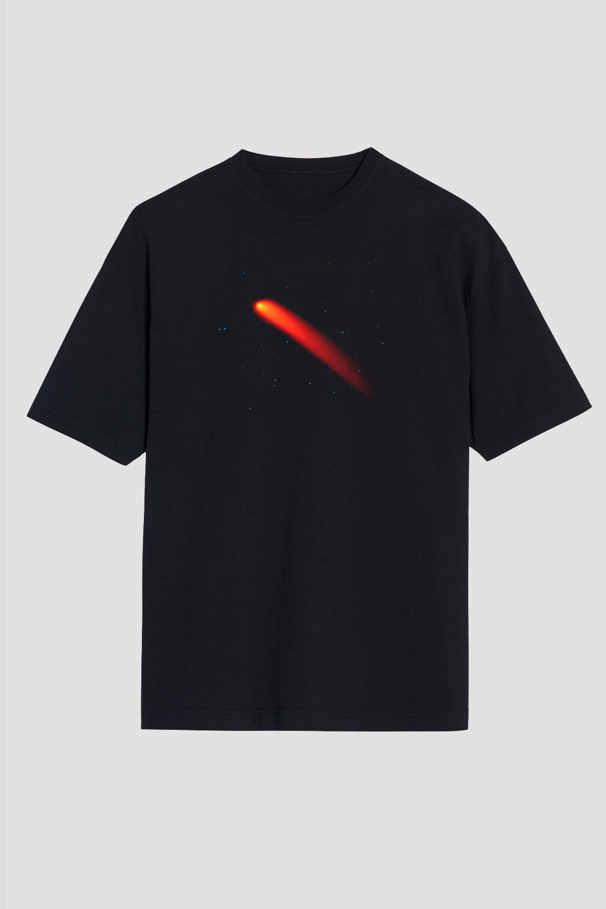 Kuyruklu yıldız Siyah Unisex Tişört T-Shirt - TişörtFabrikası