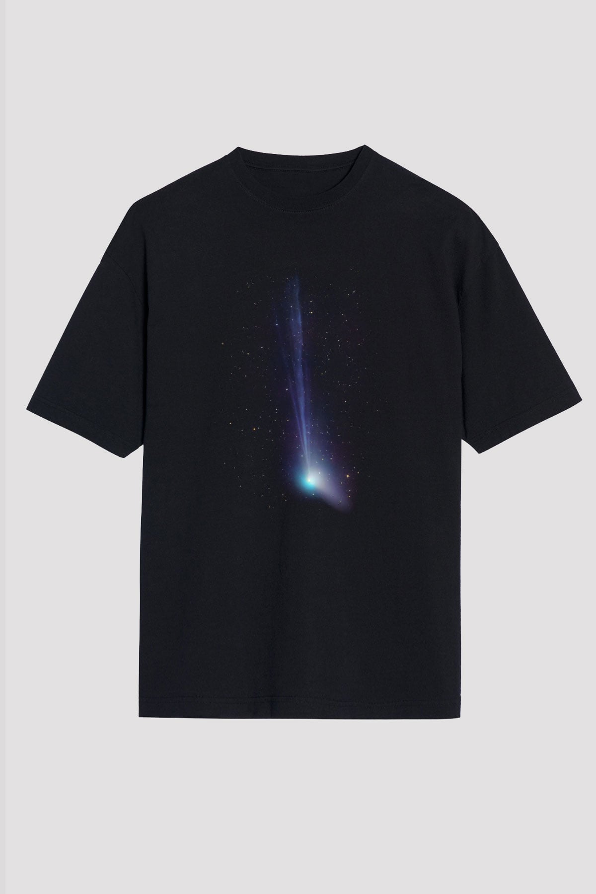 Kuyruklu yıldız Siyah Unisex Tişört T-Shirt - TişörtFabrikası