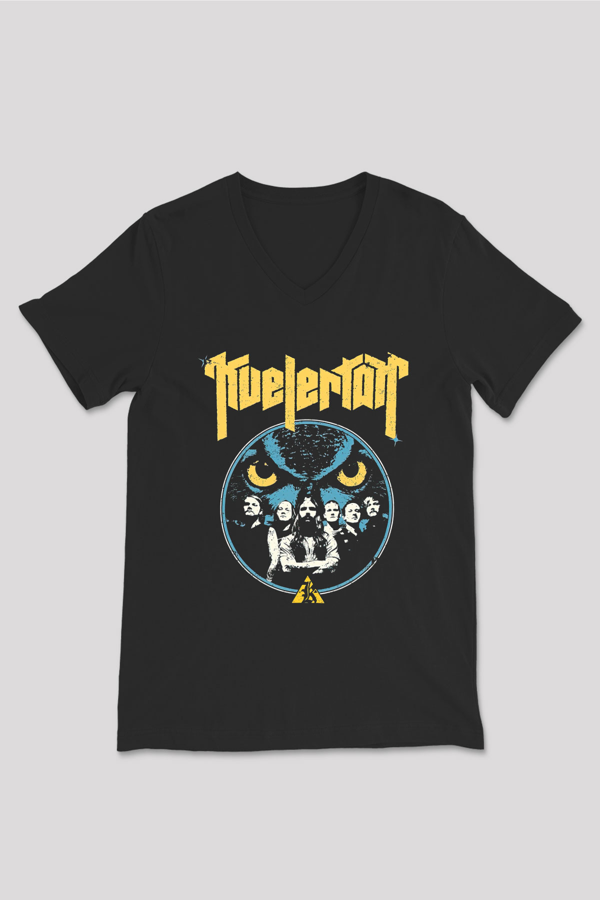 Kvelertak Siyah Unisex V Yaka Tişört T-Shirt