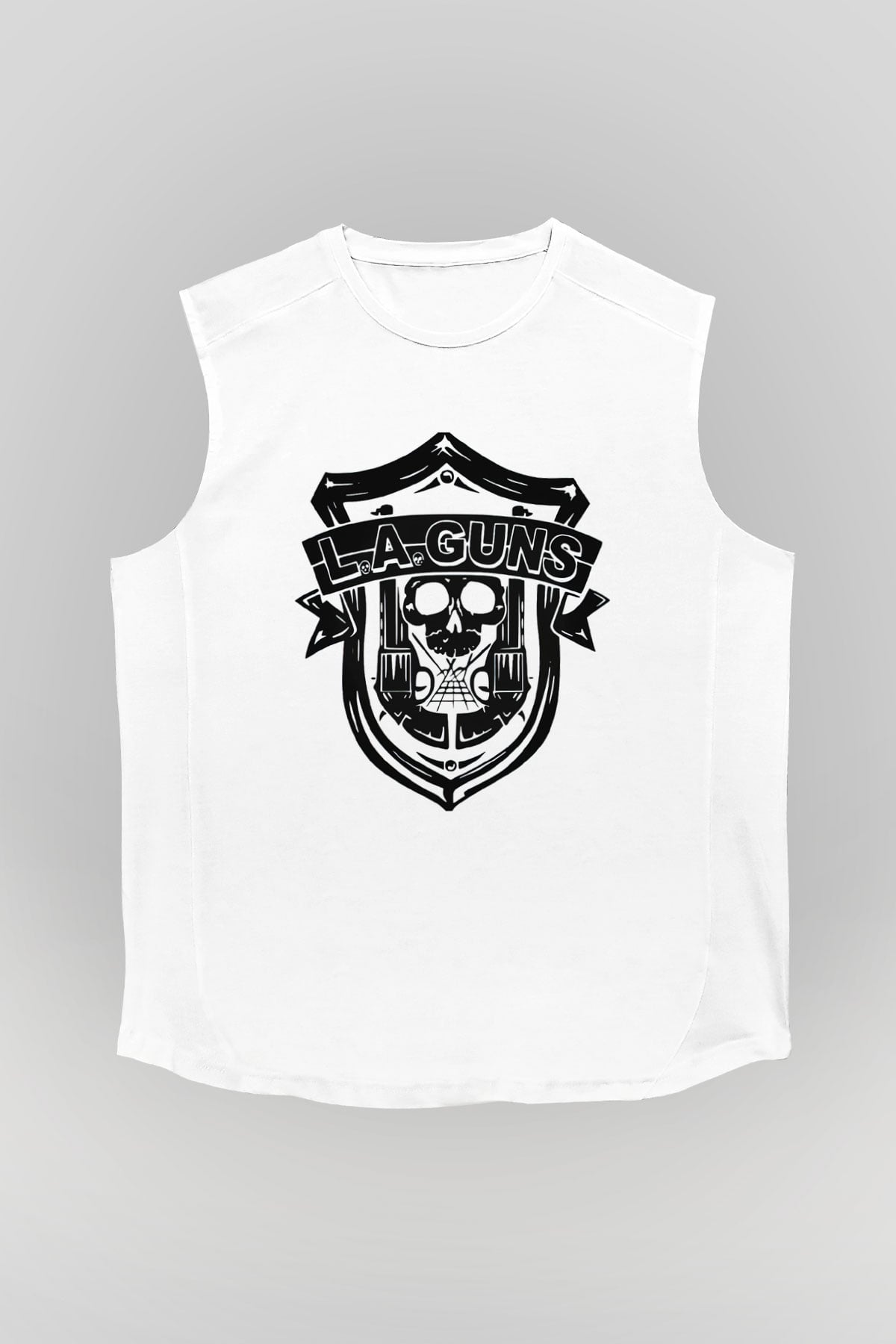 L.A. Guns Beyaz Unisex Kolsuz Tişört