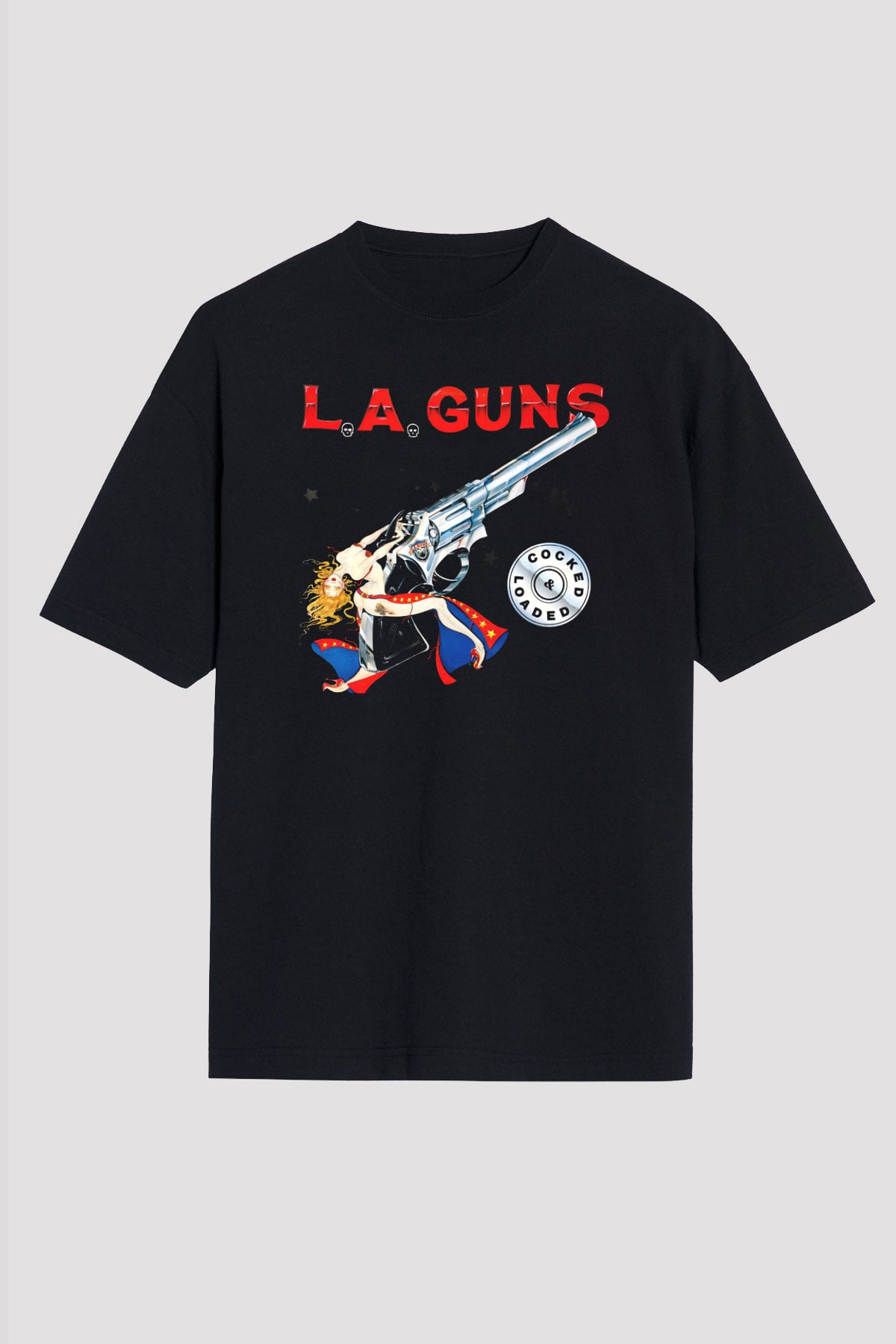 L.A. Guns Siyah Unisex Tişört T-Shirt - TişörtFabrikası