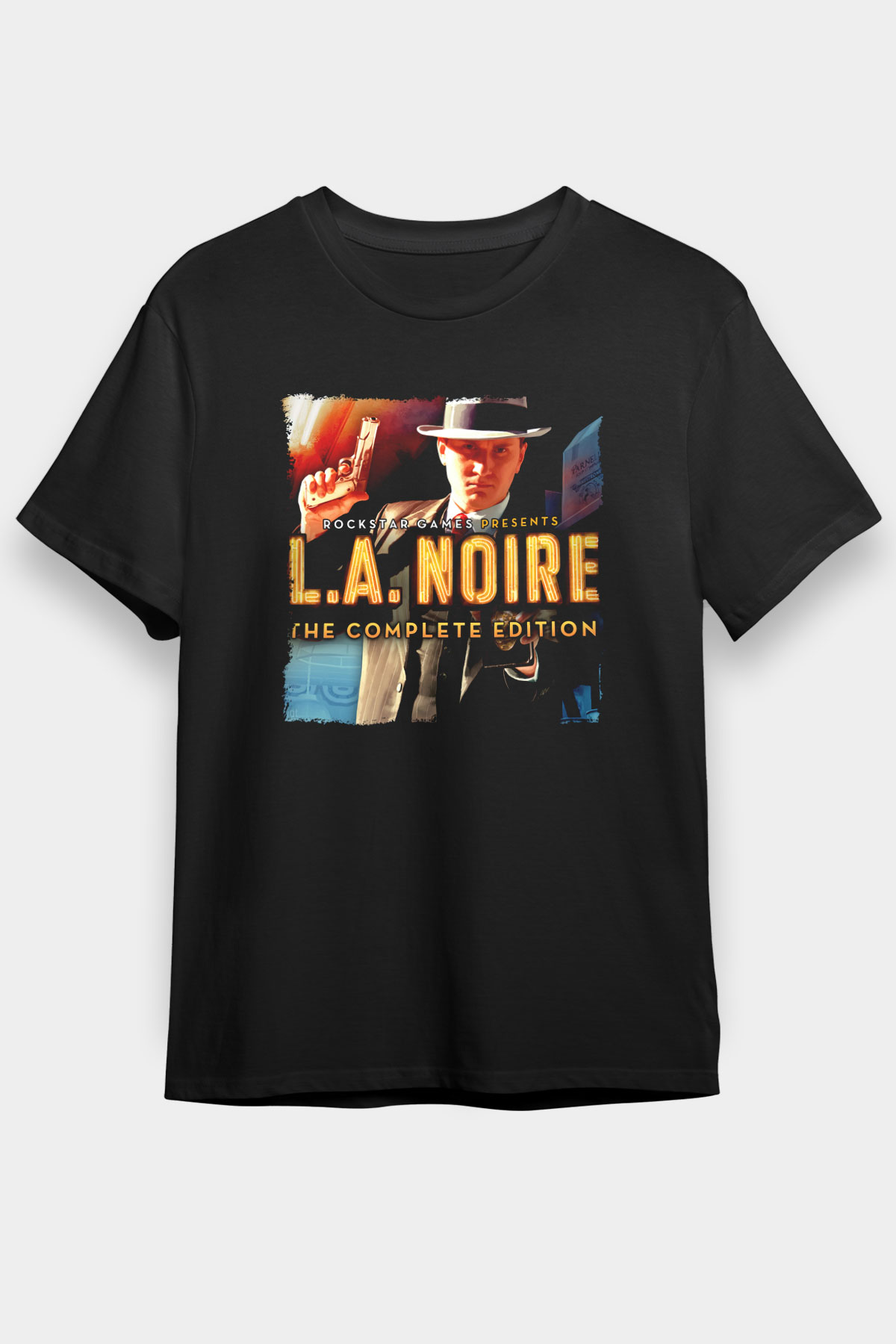 L.A. Noire Black Unisex Graphic Tee - STREETWEAR