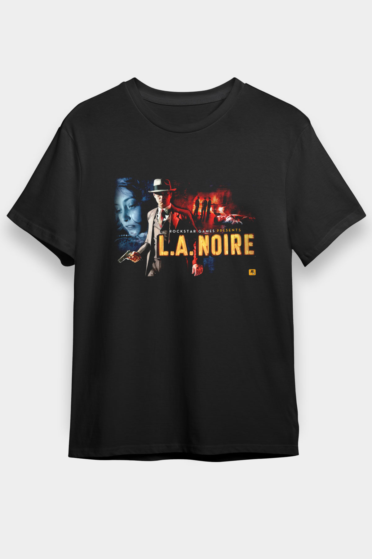 L.A. Noire Black Unisex Graphic Tee - STREETWEAR