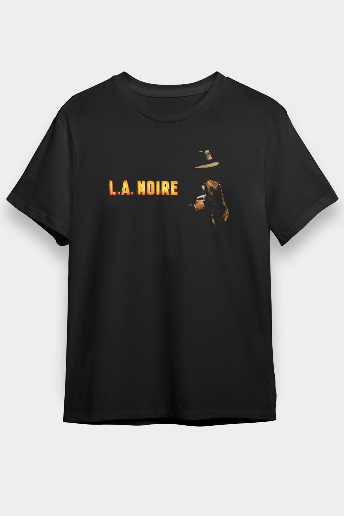 L.A. Noire Black Unisex Graphic Tee - STREETWEAR