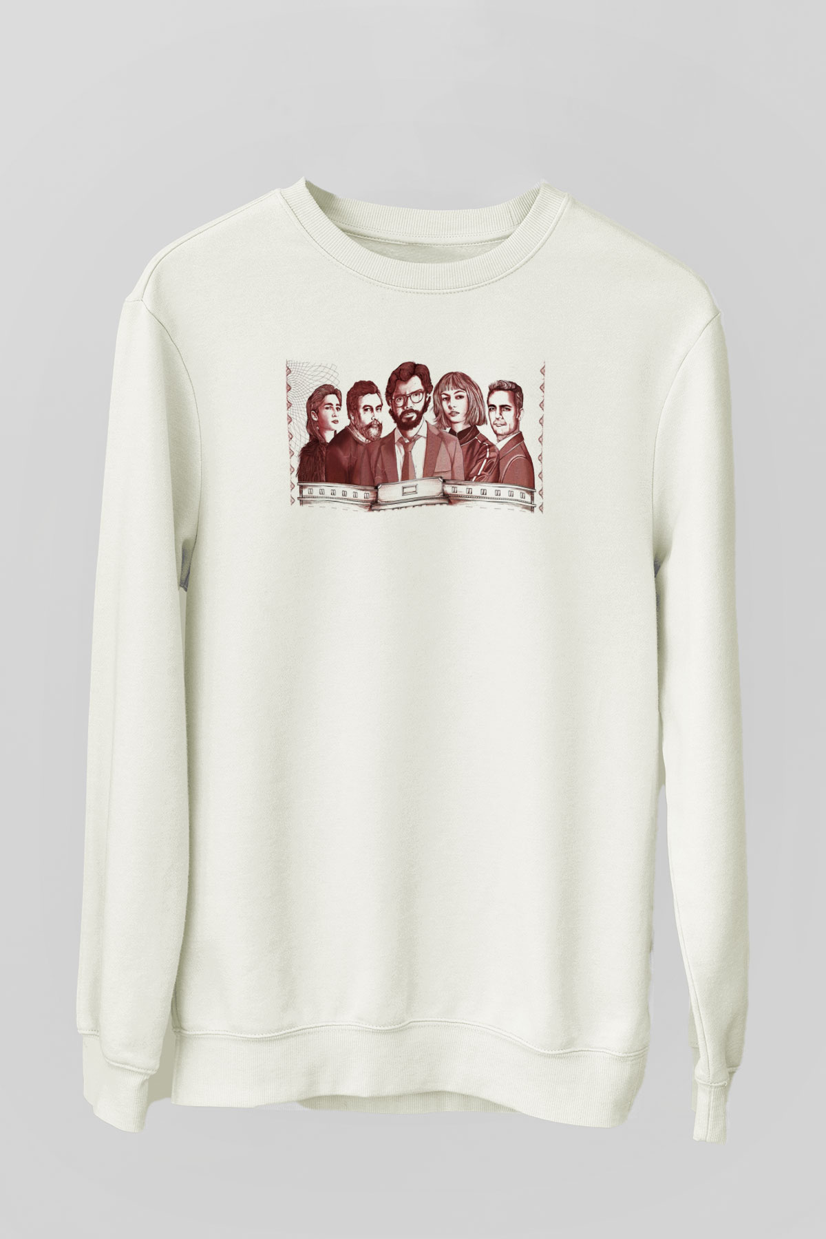 La casa de papel Beyaz Unisex Sweatshirt