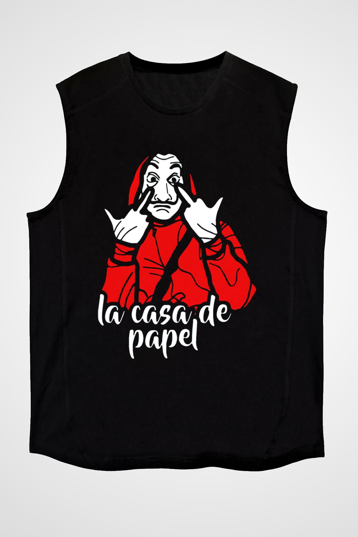 La casa de papel Siyah Unisex Kolsuz Tişört