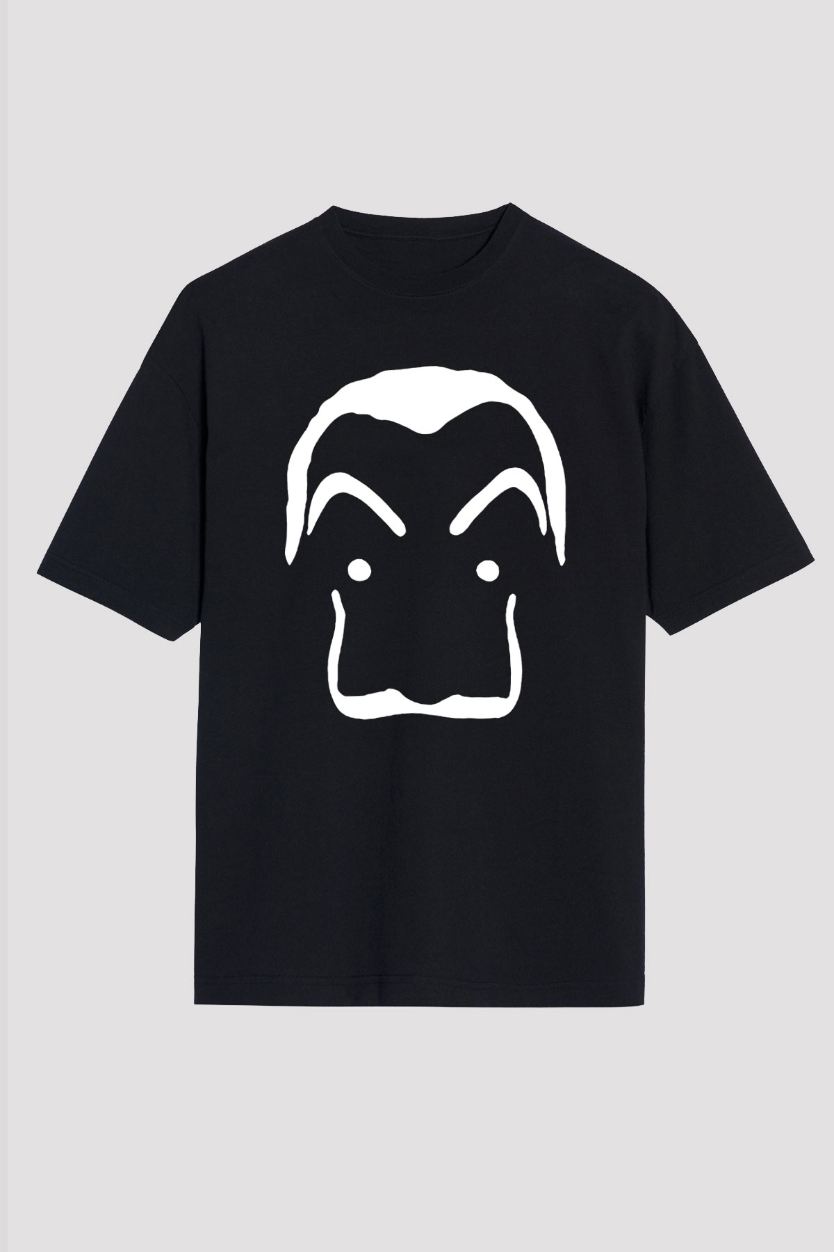 La casa de papel Siyah Unisex Oversize Tişört T-Shirt