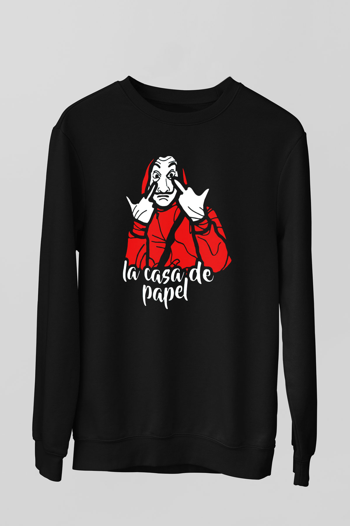 La casa de papel Siyah Unisex Sweatshirt