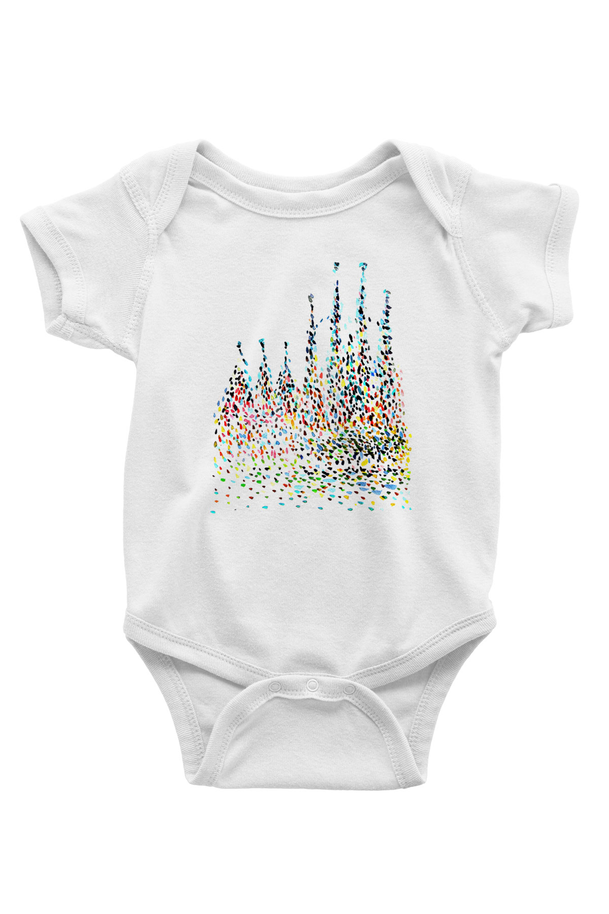 La Sagrada Familia Baskılı Beyaz Unisex Bebek Body - Zıbın