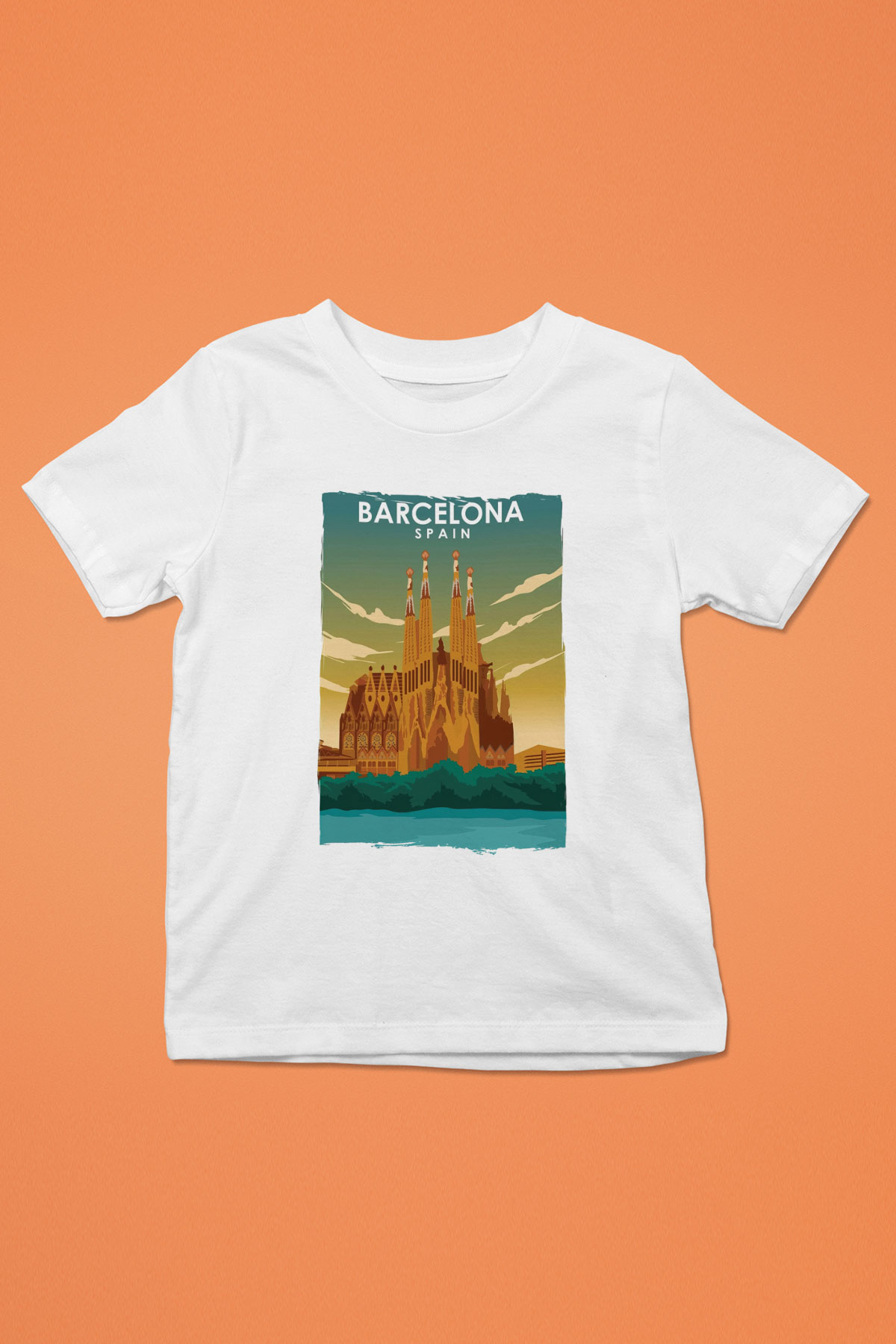 La Sagrada Familia Beyaz Unisex Çocuk Tişört