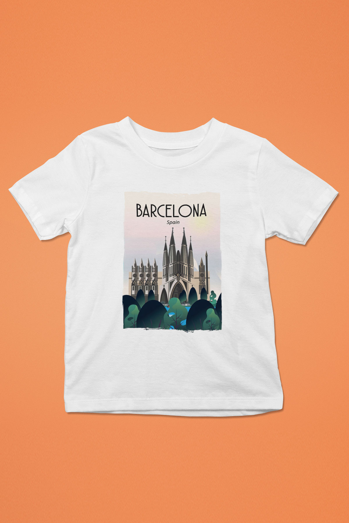 La Sagrada Familia Beyaz Unisex Çocuk Tişört