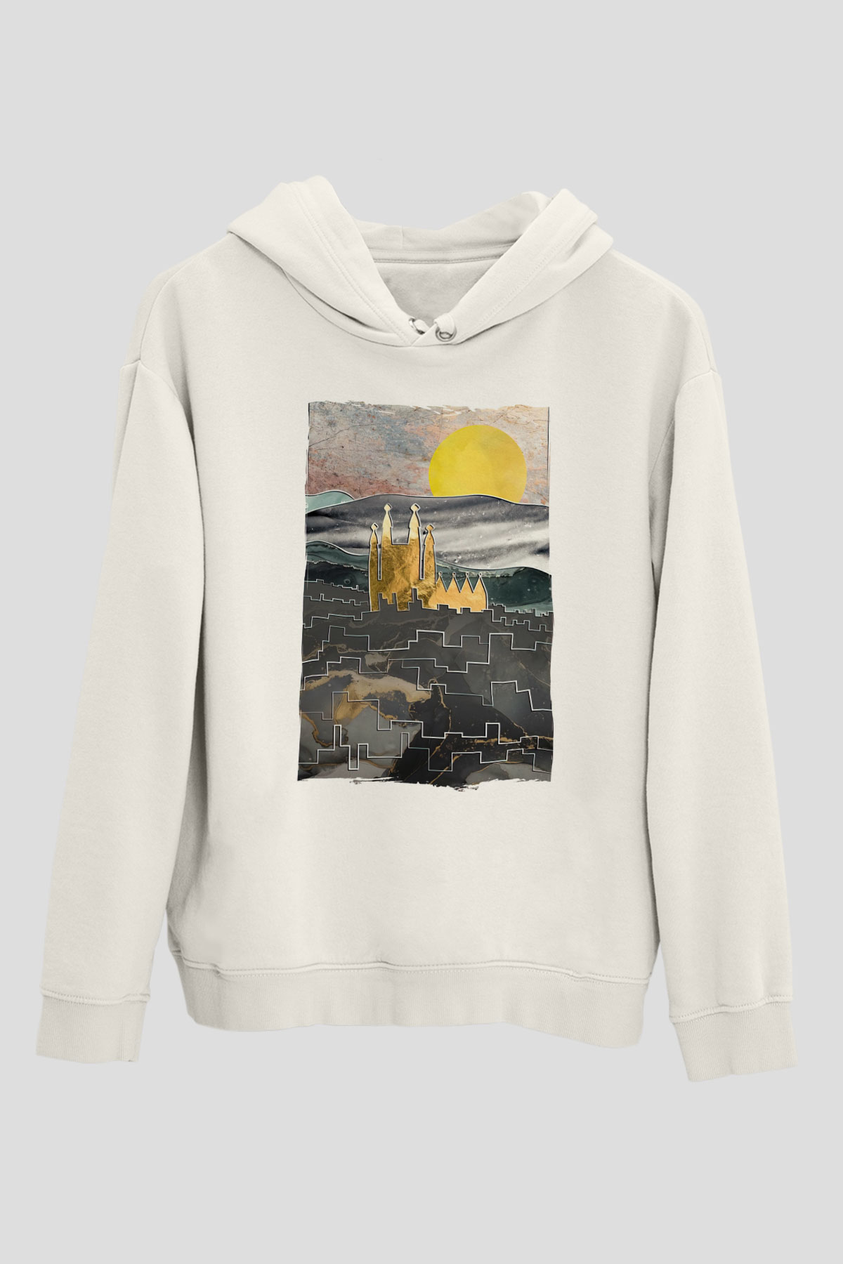 La Sagrada Familia Beyaz Unisex Hoodie