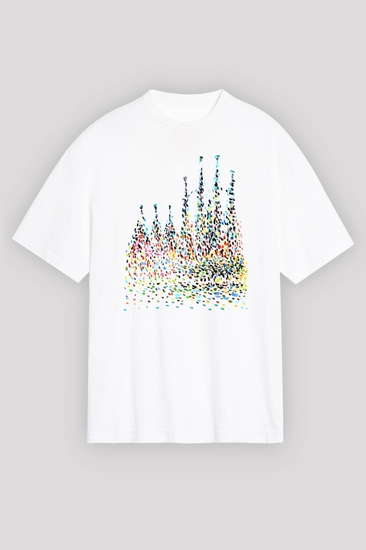 La Sagrada Familia Beyaz Unisex Oversize Tişört T-Shirt