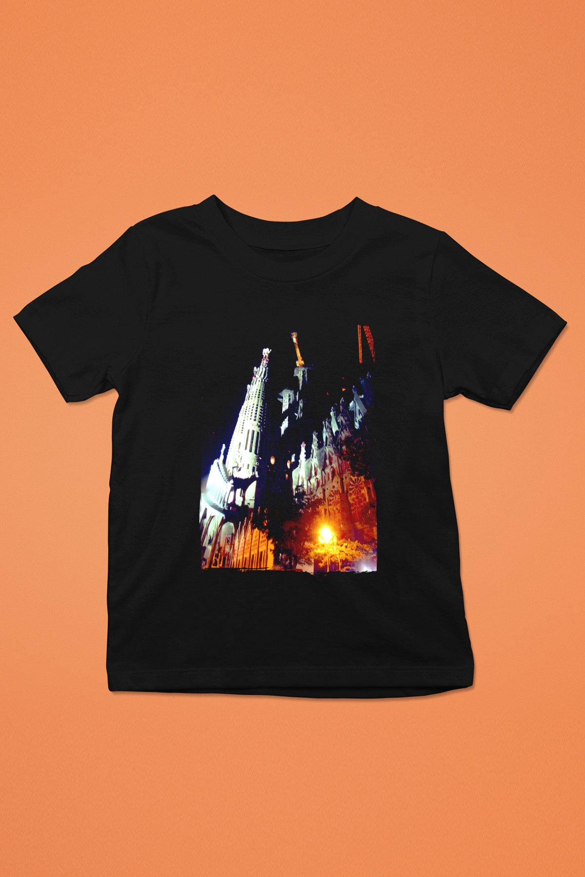 La Sagrada Familia Siyah Unisex Çocuk Tişört
