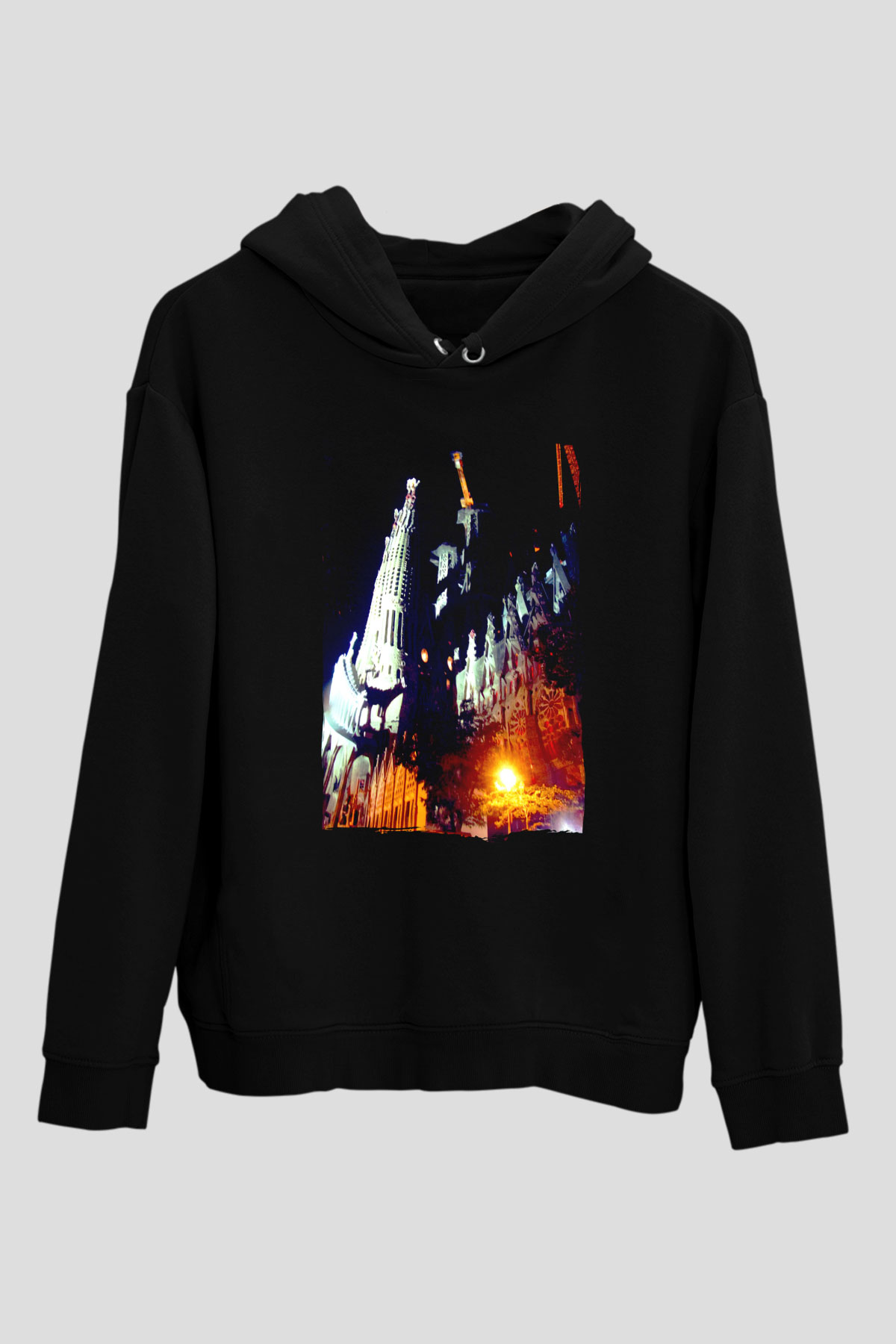 La Sagrada Familia Siyah Unisex Hoodie