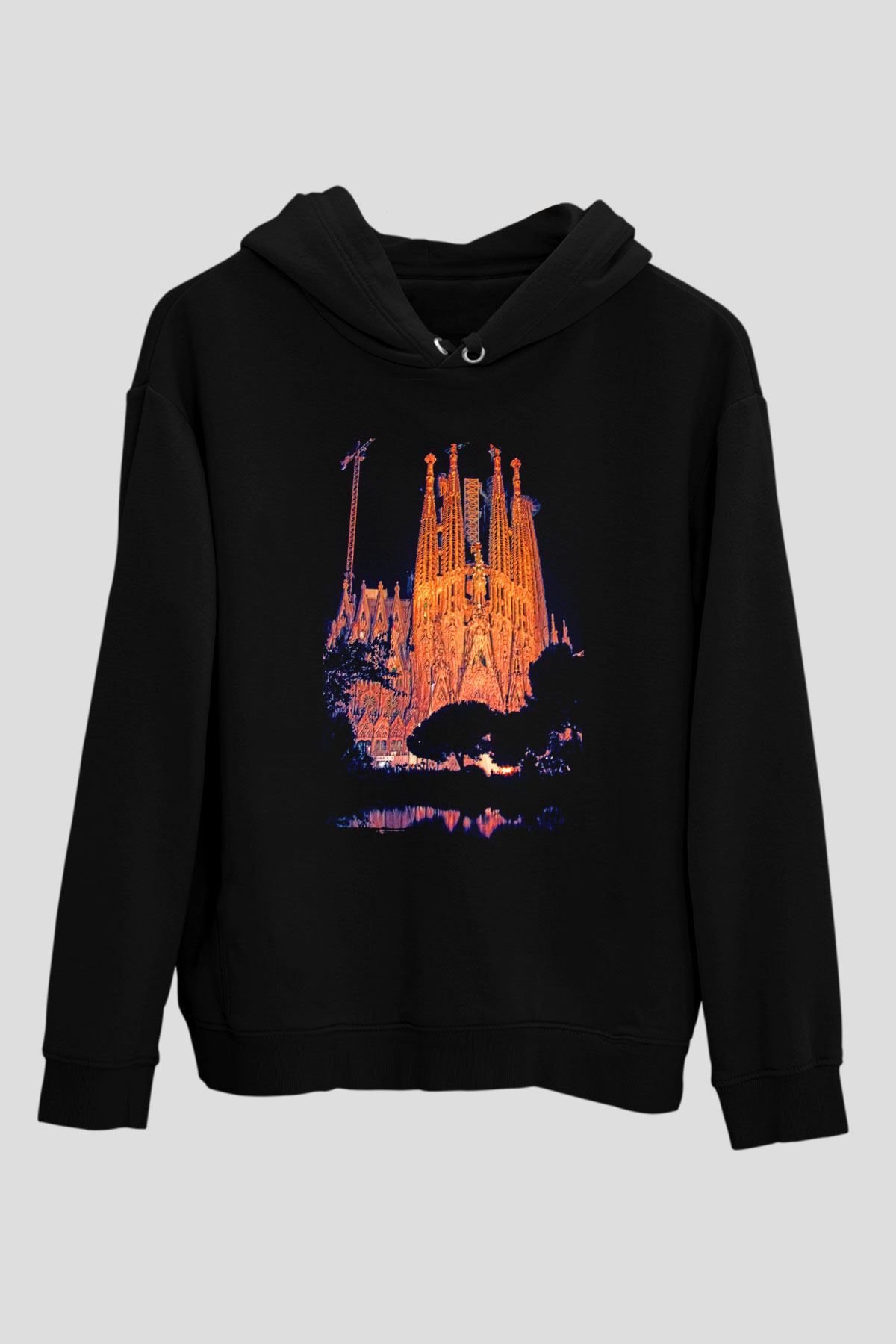 La Sagrada Familia Siyah Unisex Hoodie