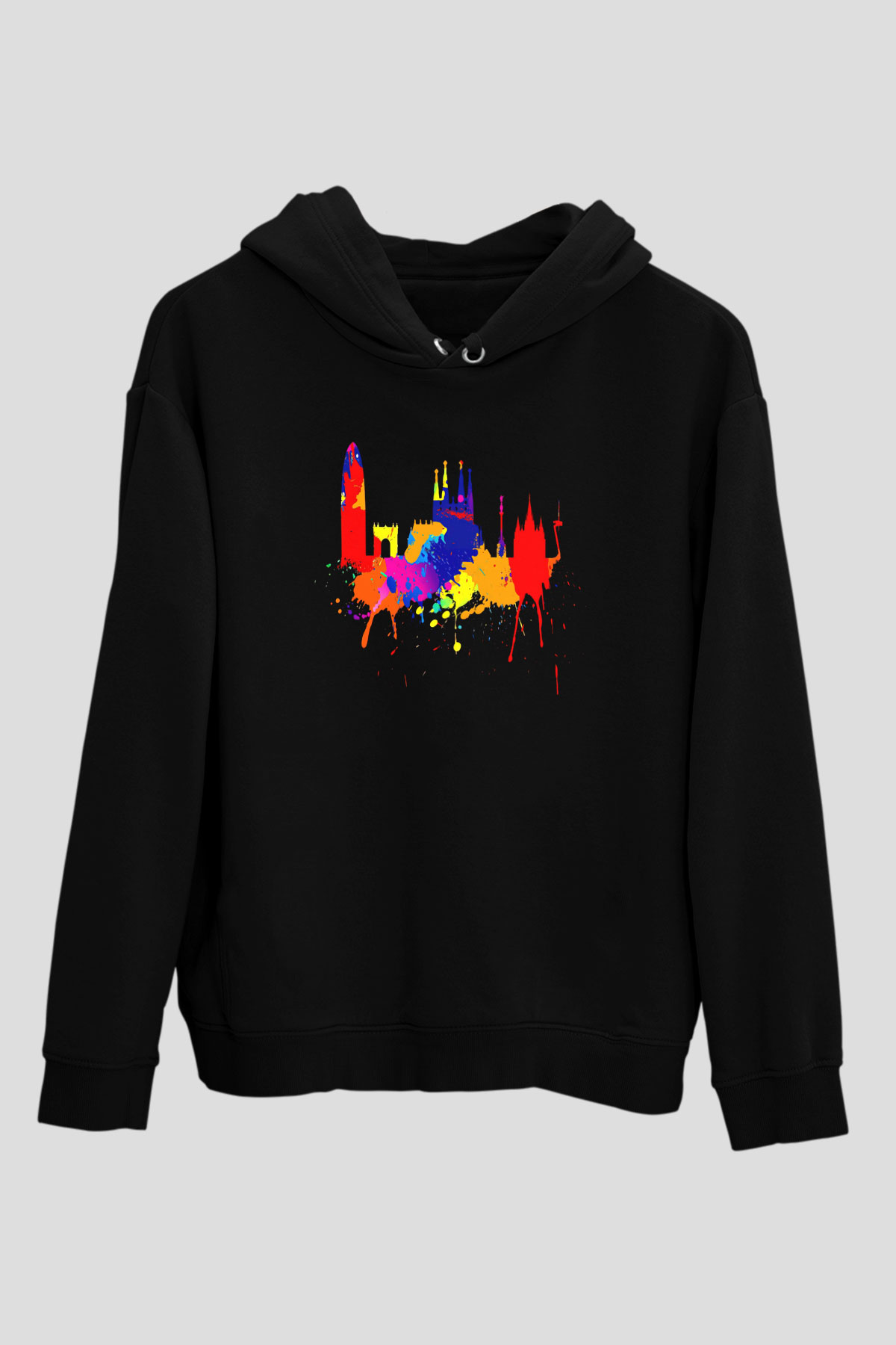 La Sagrada Familia Siyah Unisex Hoodie