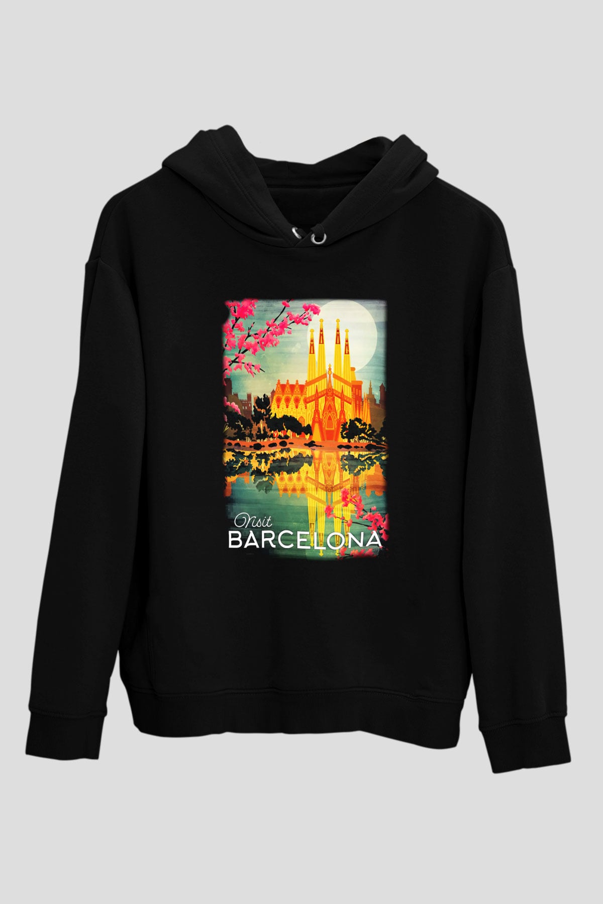 La Sagrada Familia Siyah Unisex Hoodie